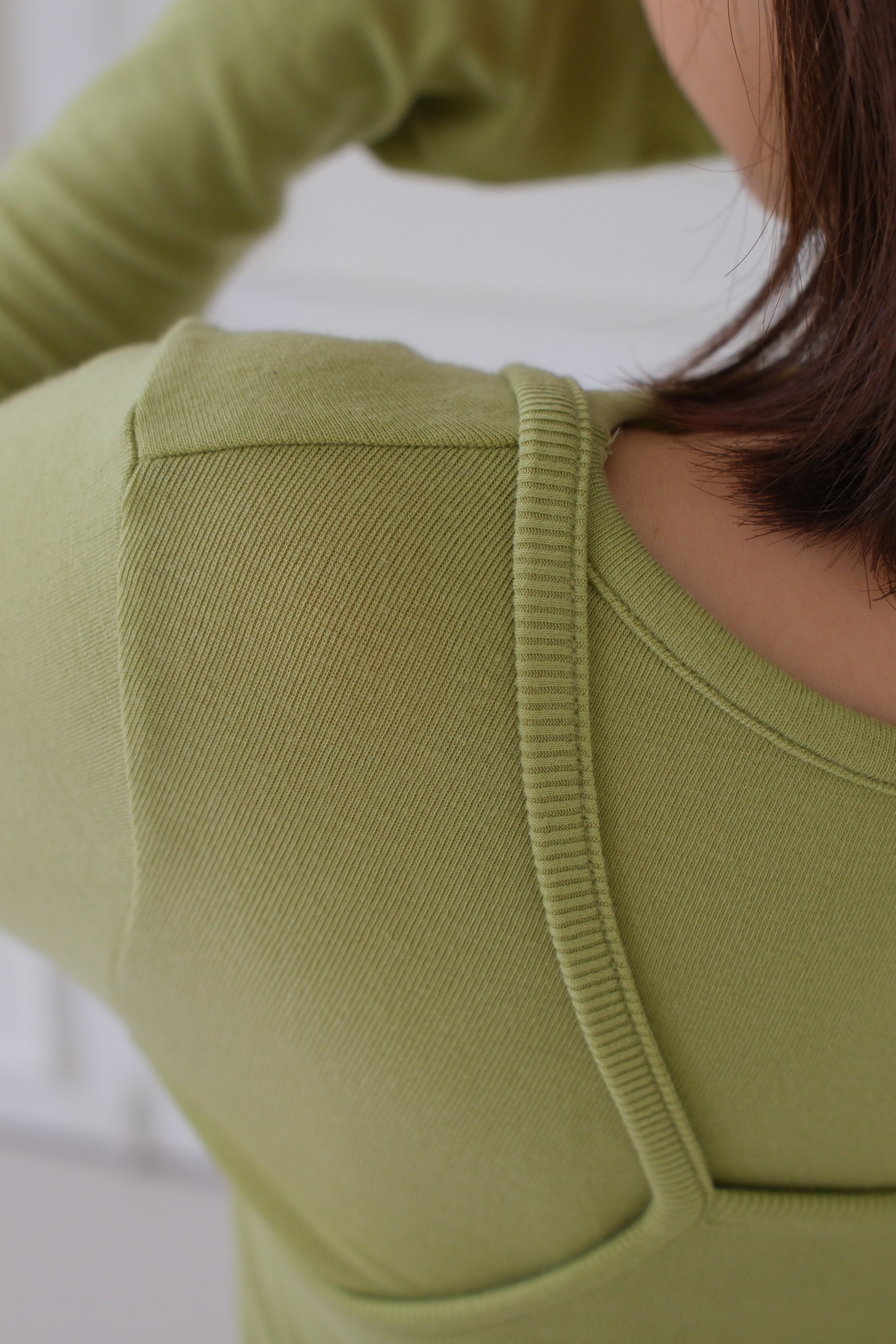 double layer unbalance long-sleeve tee