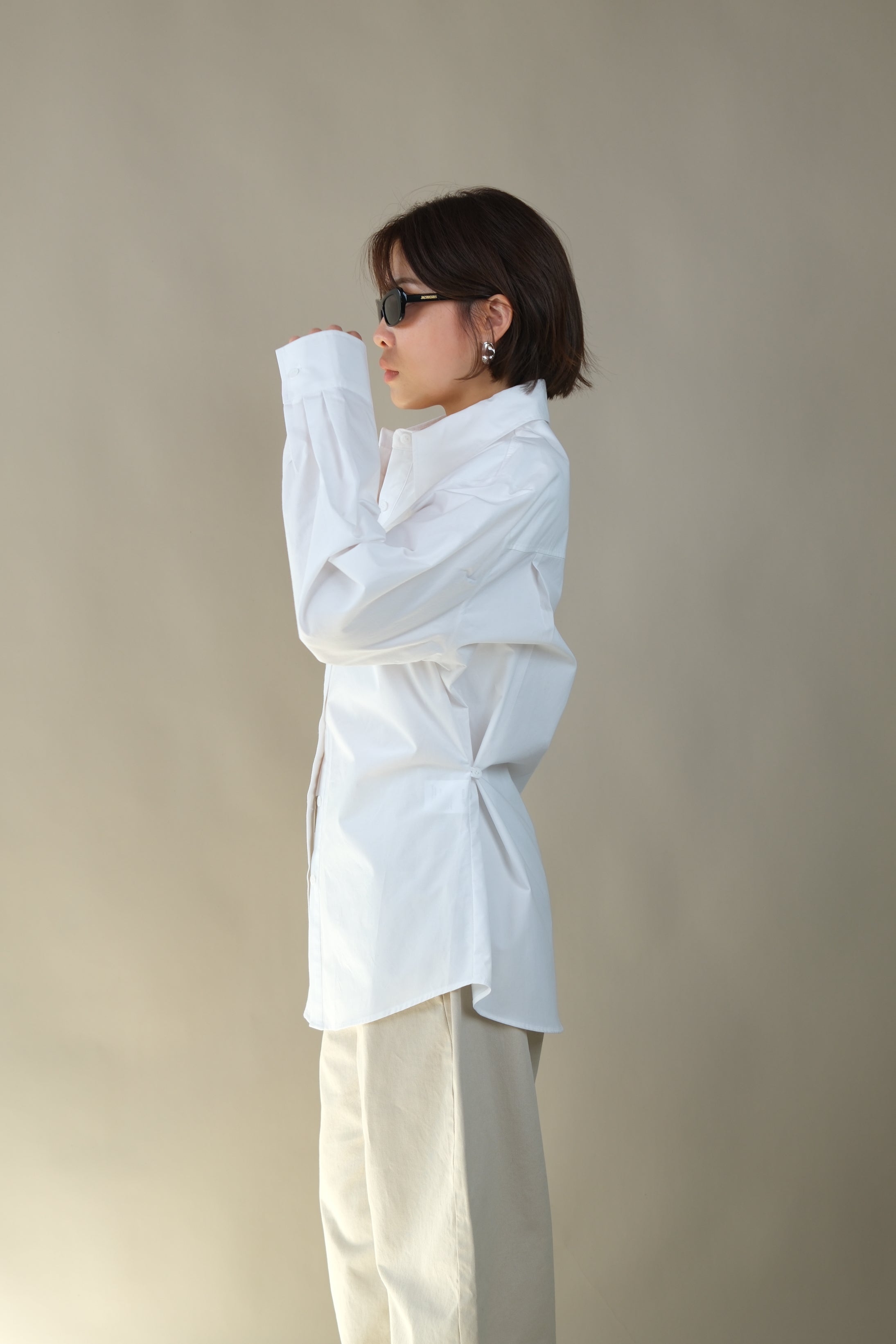 Jolin adjustable waist pocket shirt