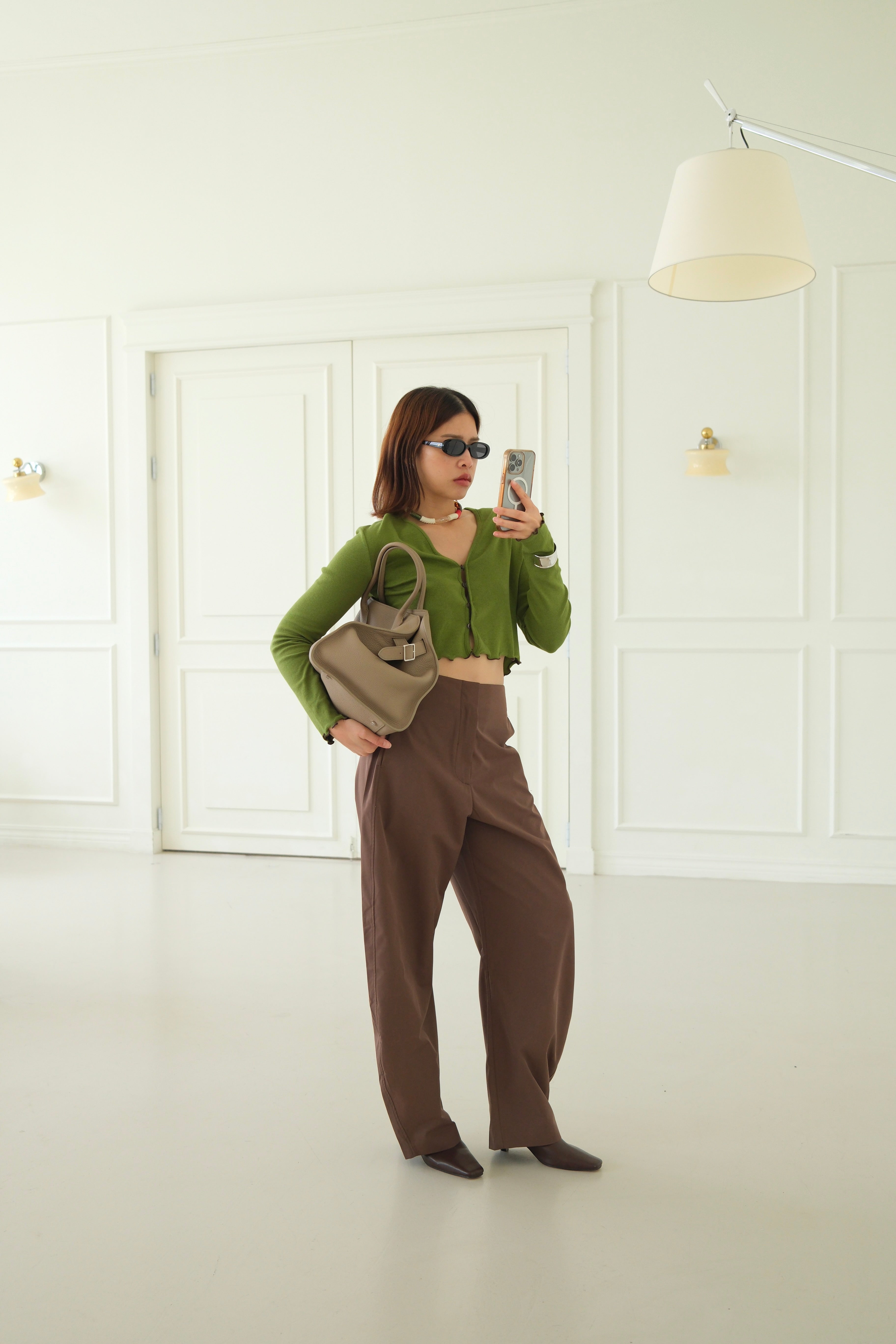 Moose frill edge crop cardigan