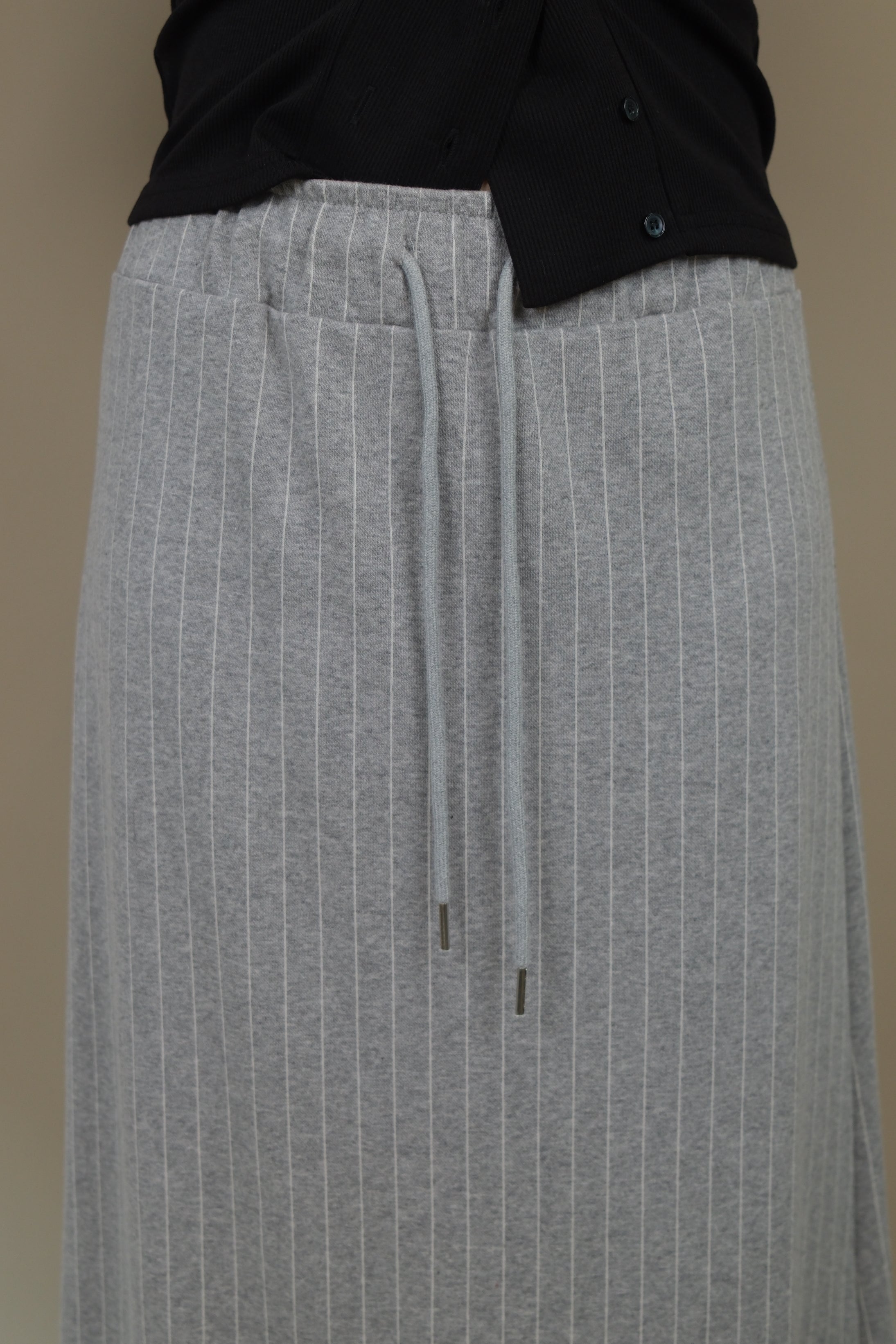 striped jersey long skirt