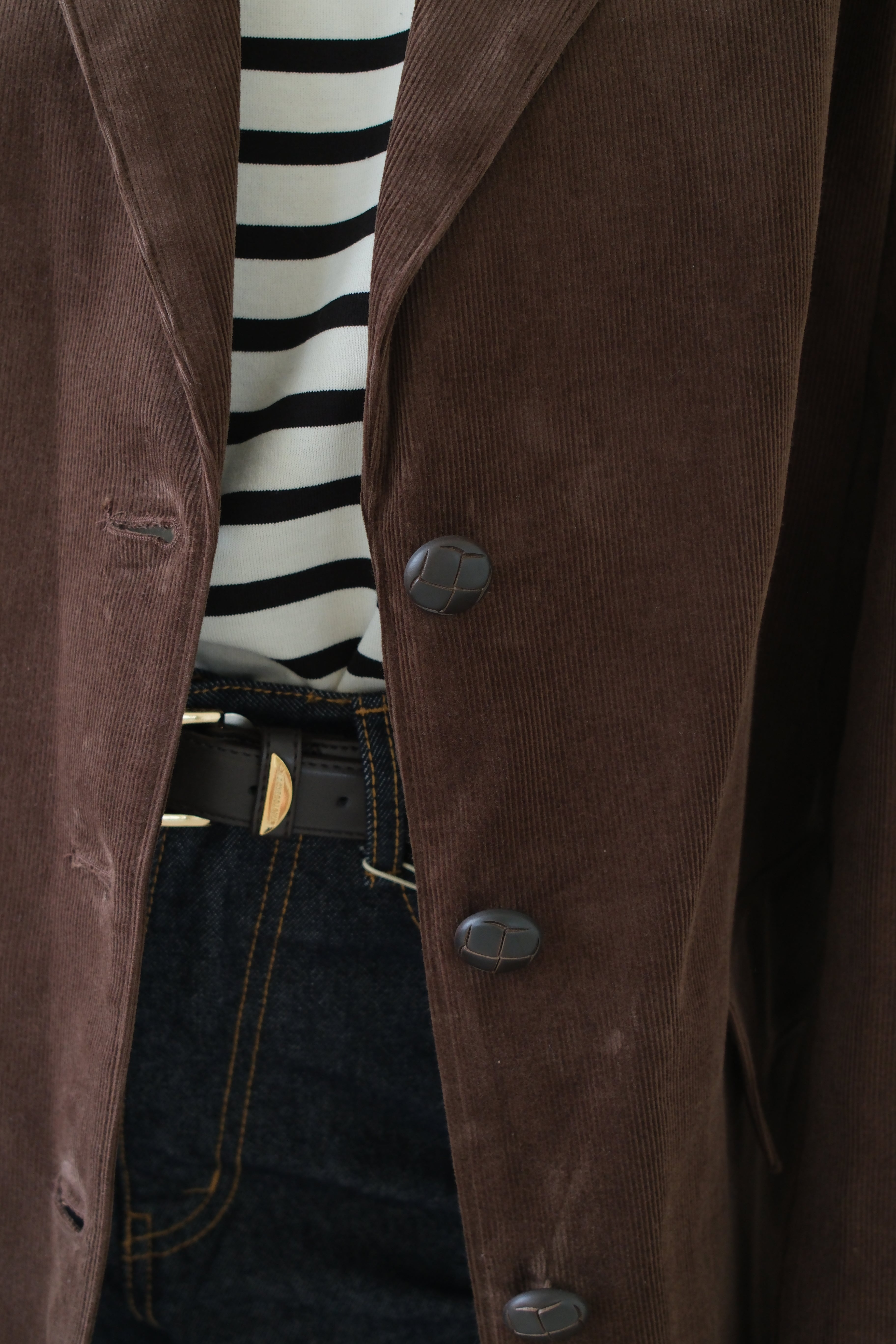 Panama corduroy single-breasted suit