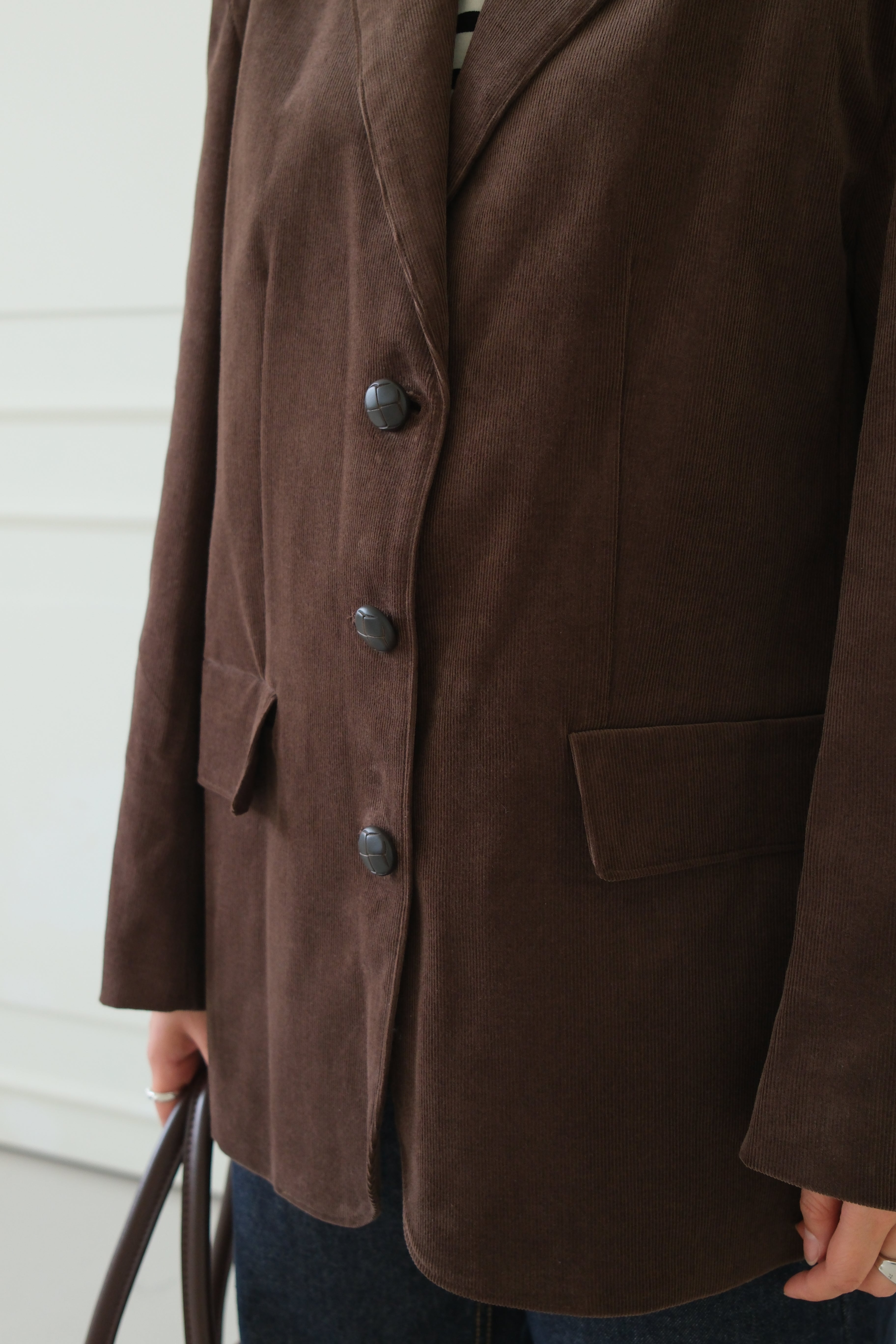 Panama corduroy single-breasted suit