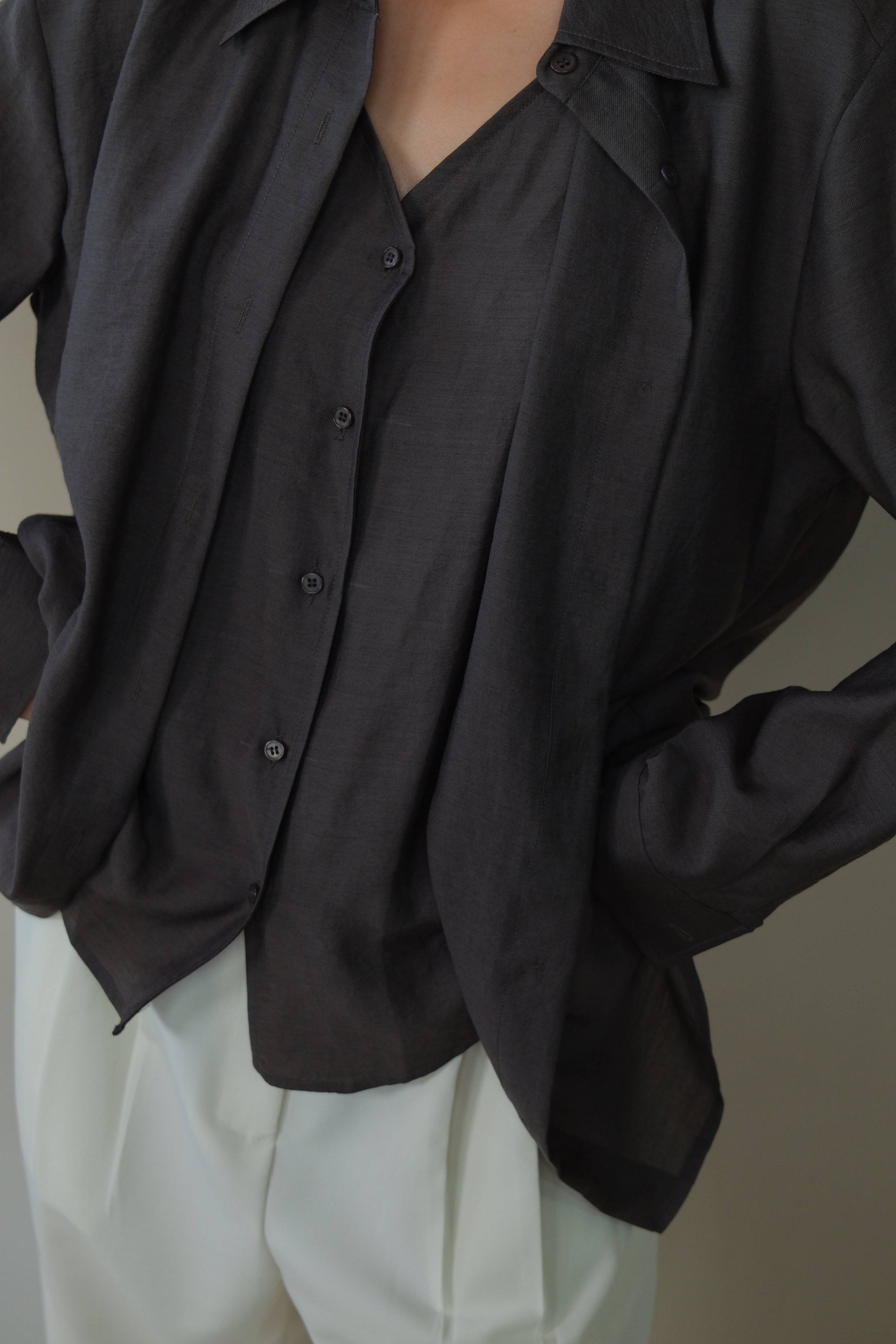 Ashley double layer sheer shirt