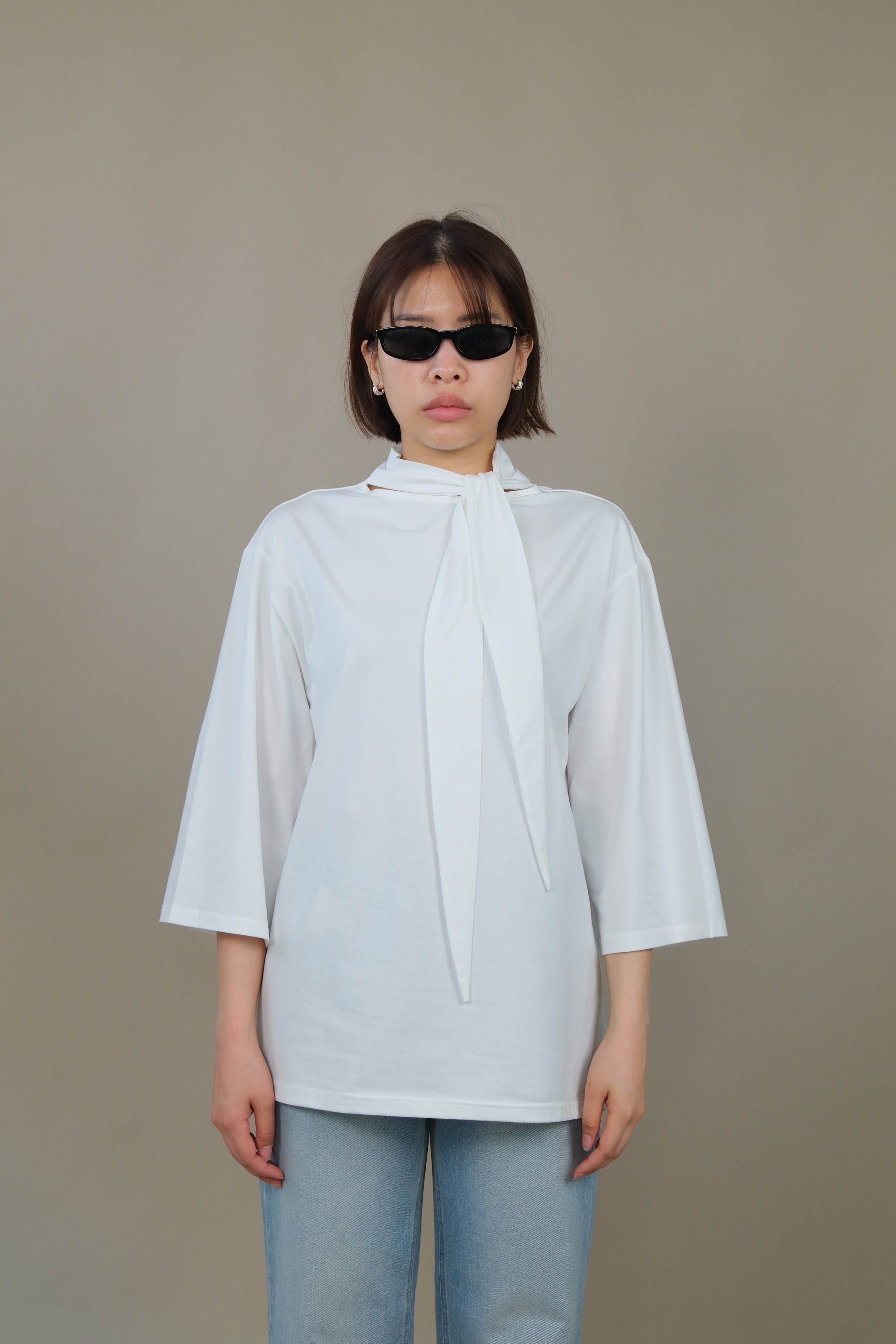 Mira Boxy Tie blouse
