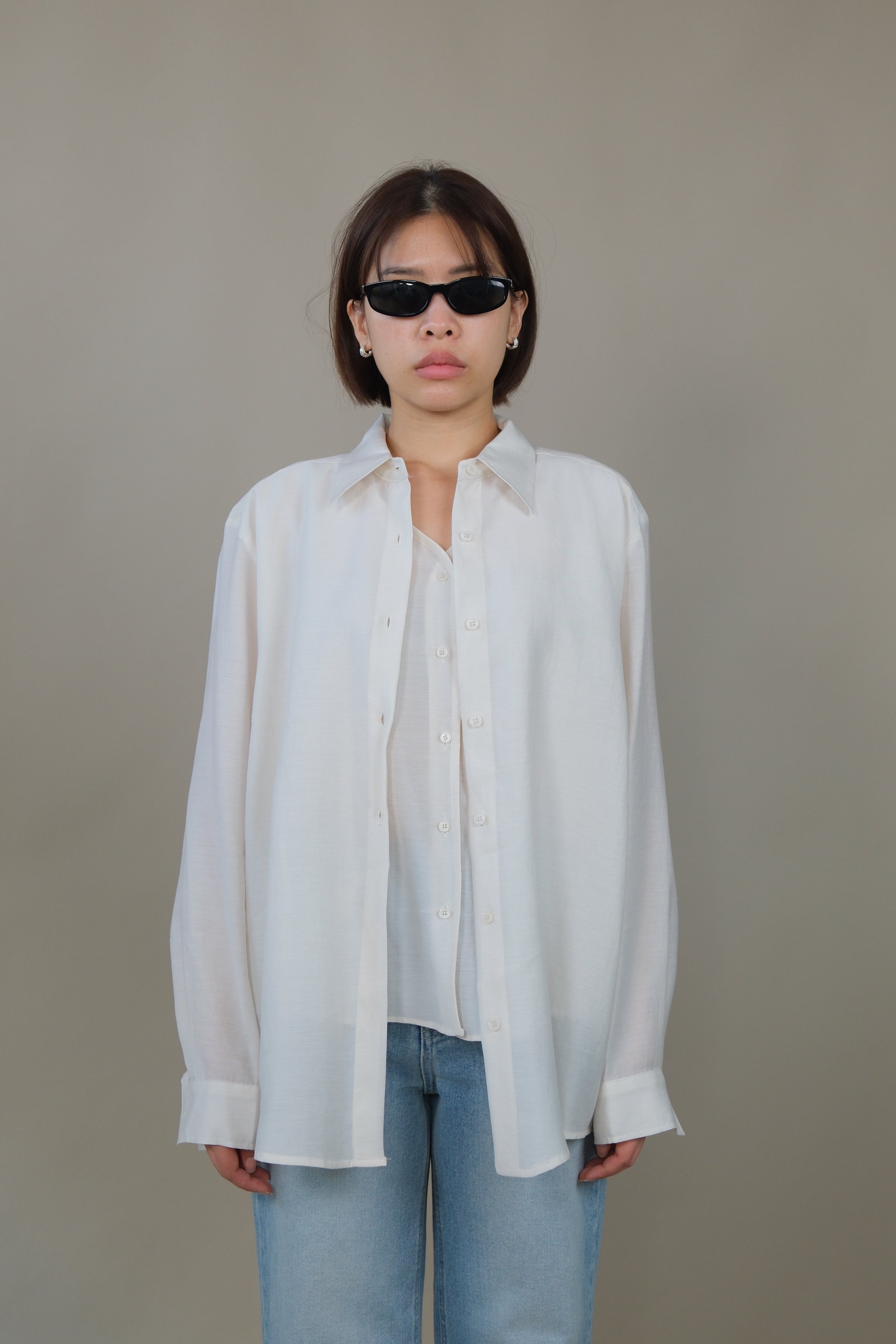 Ashley double layer sheer shirt
