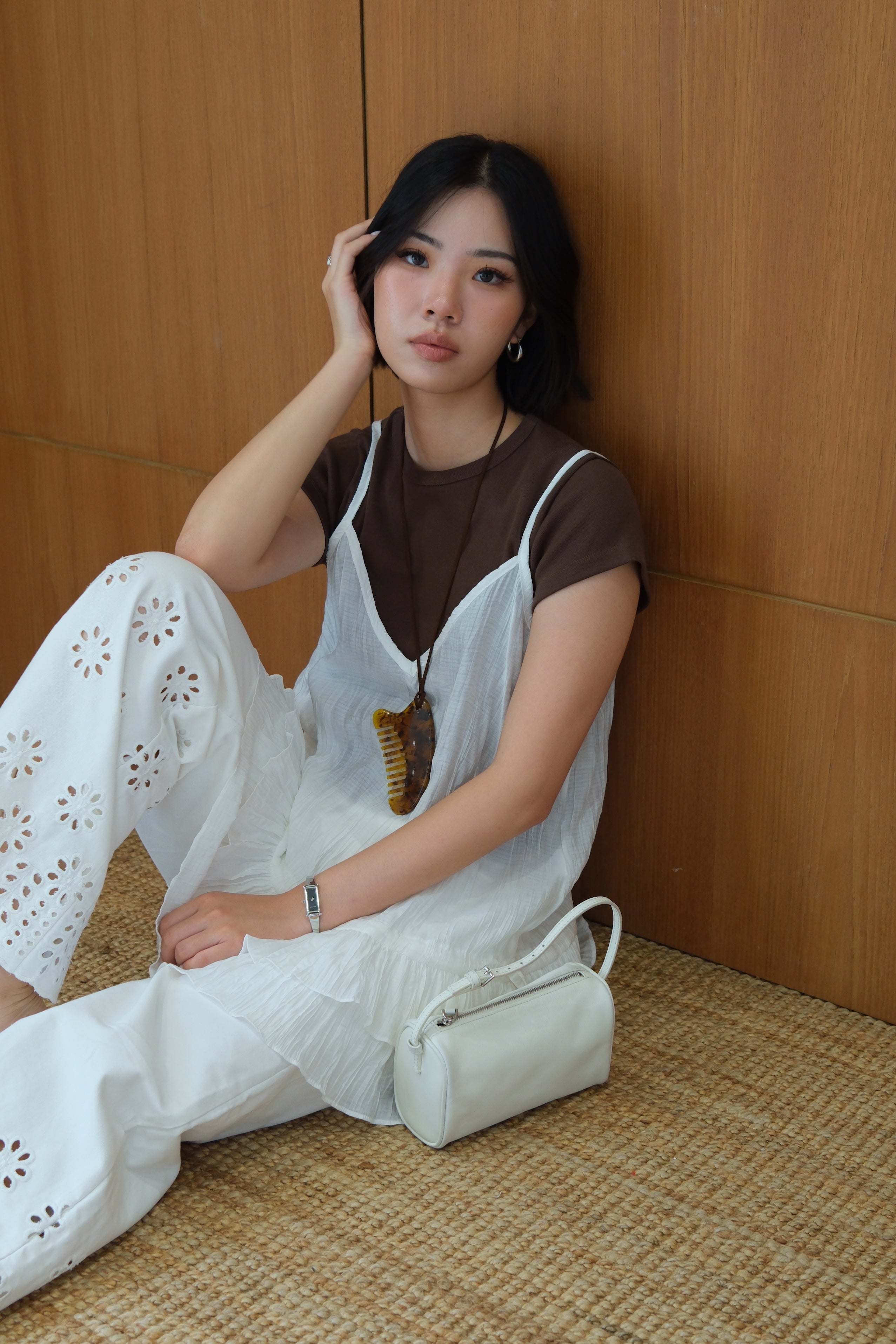Rumi Laser Cut Straight Pants