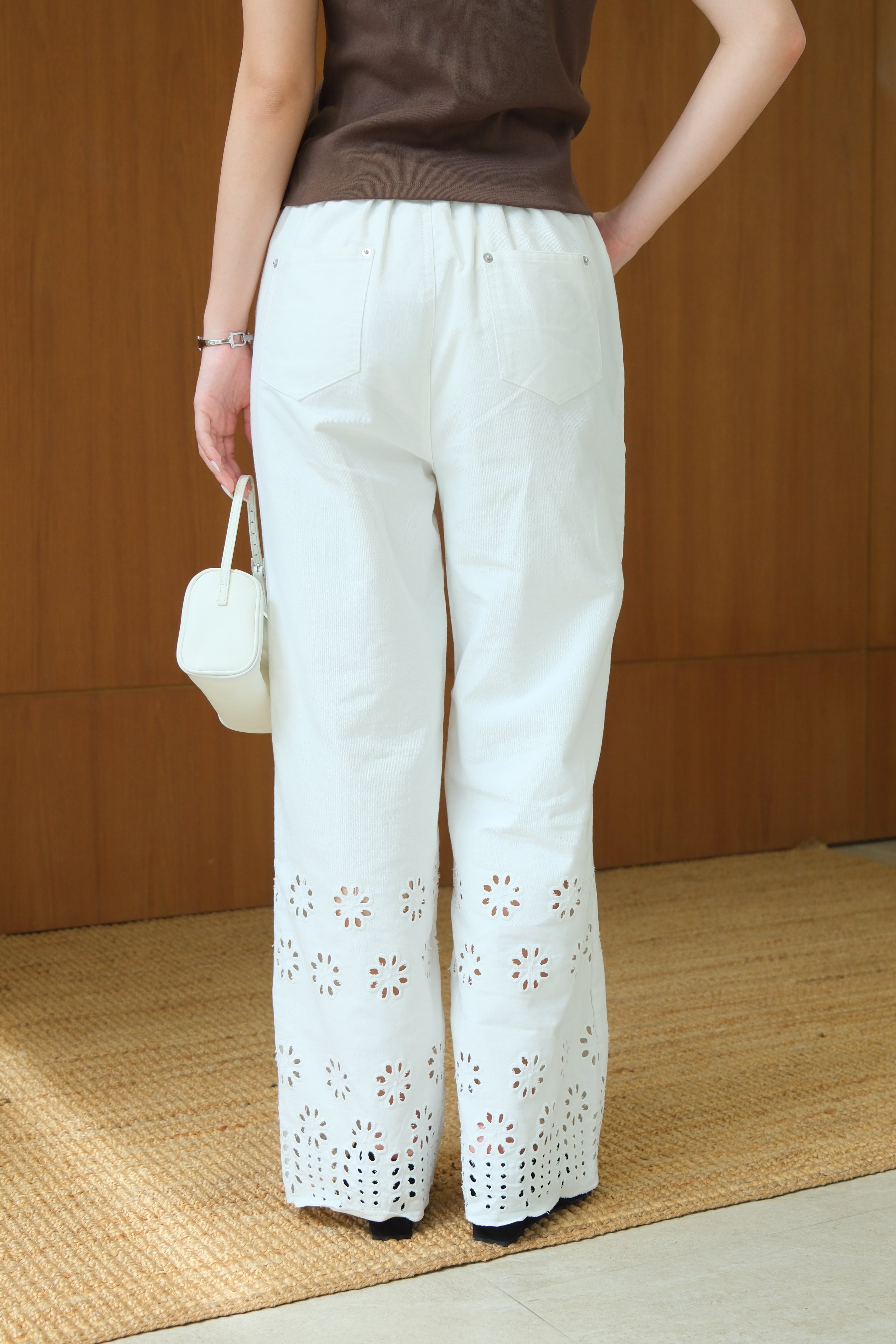 Rumi Laser Cut Straight Pants
