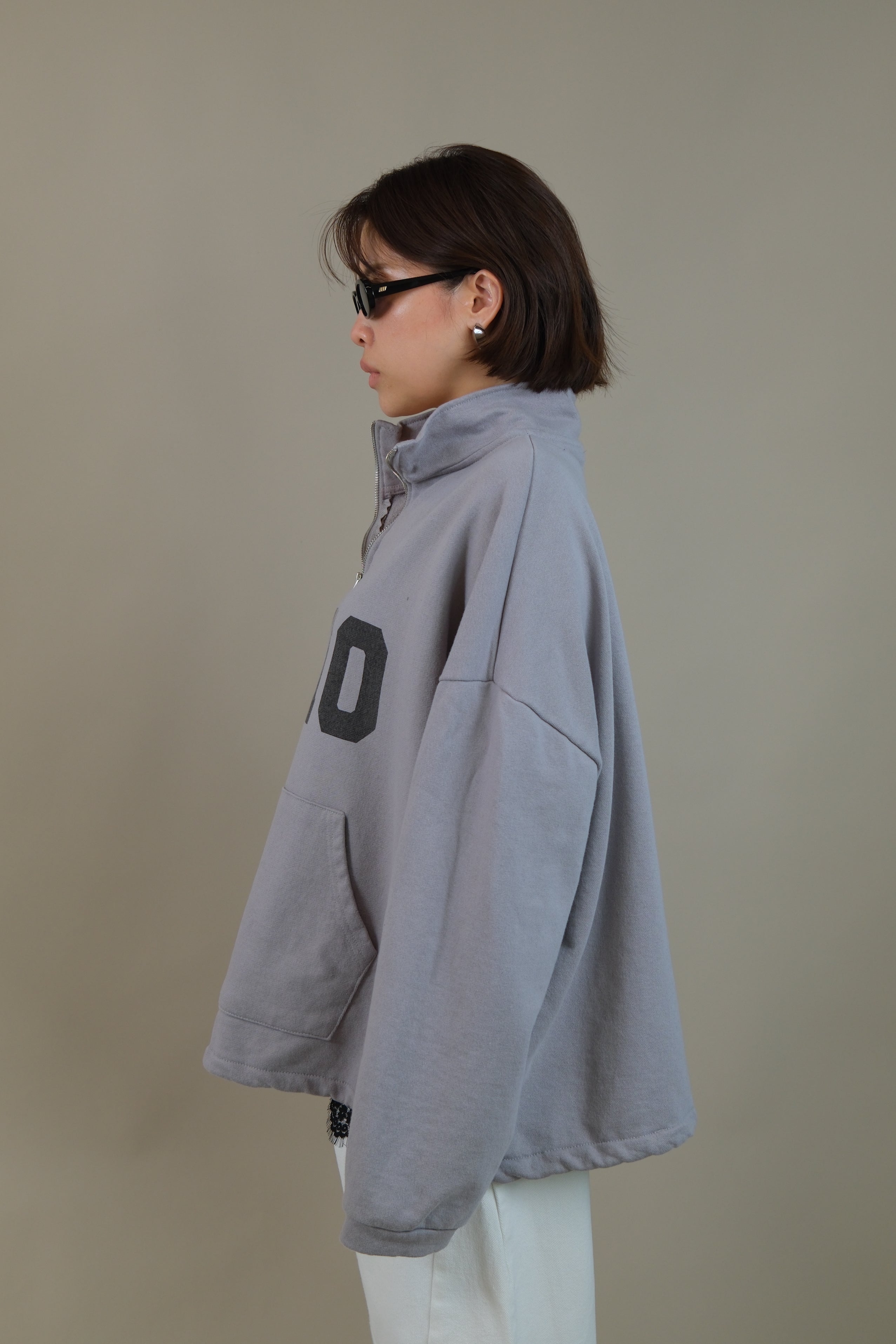 OHIO half zip mock neck sweatshirt