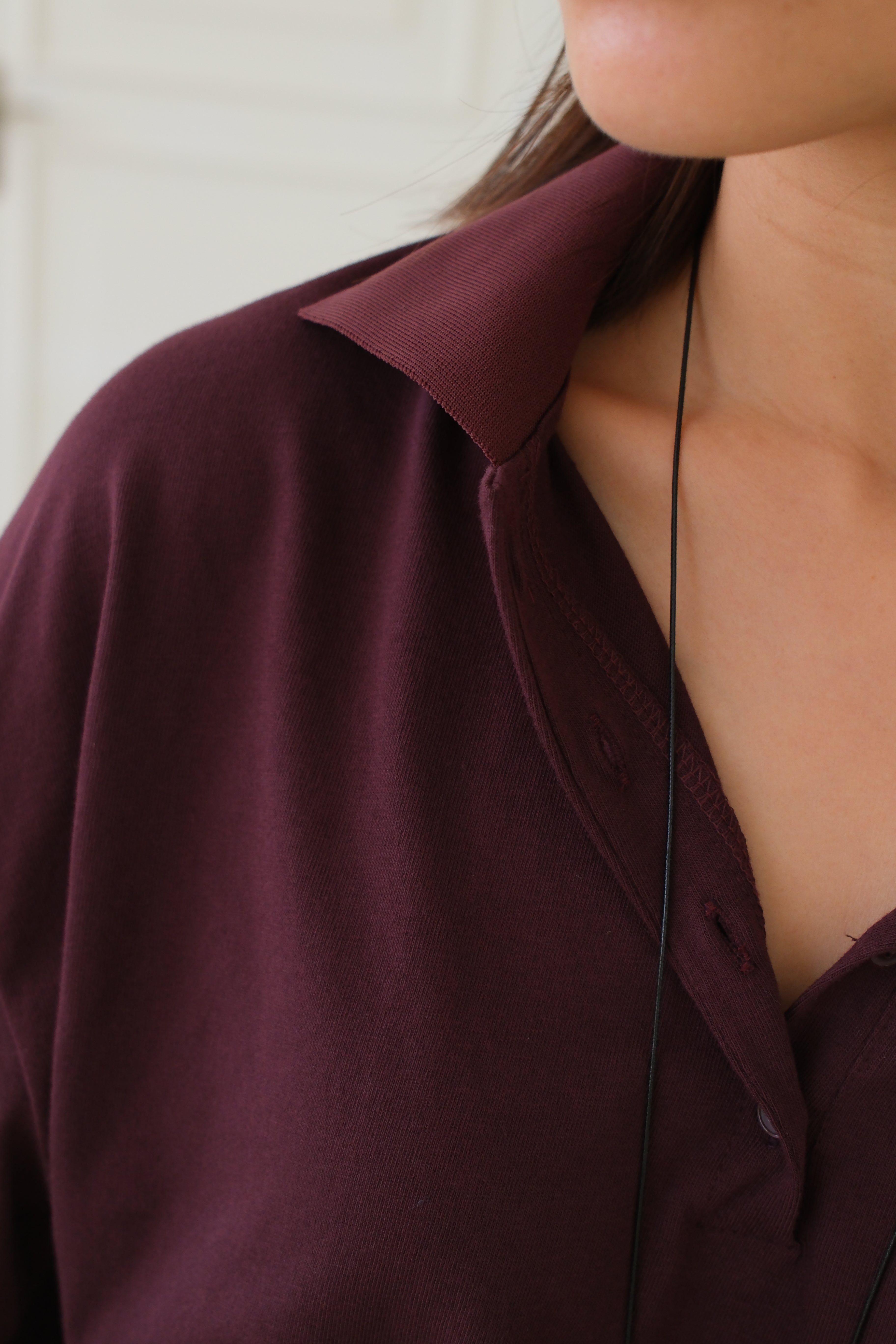 Barron plain polo boxy tee