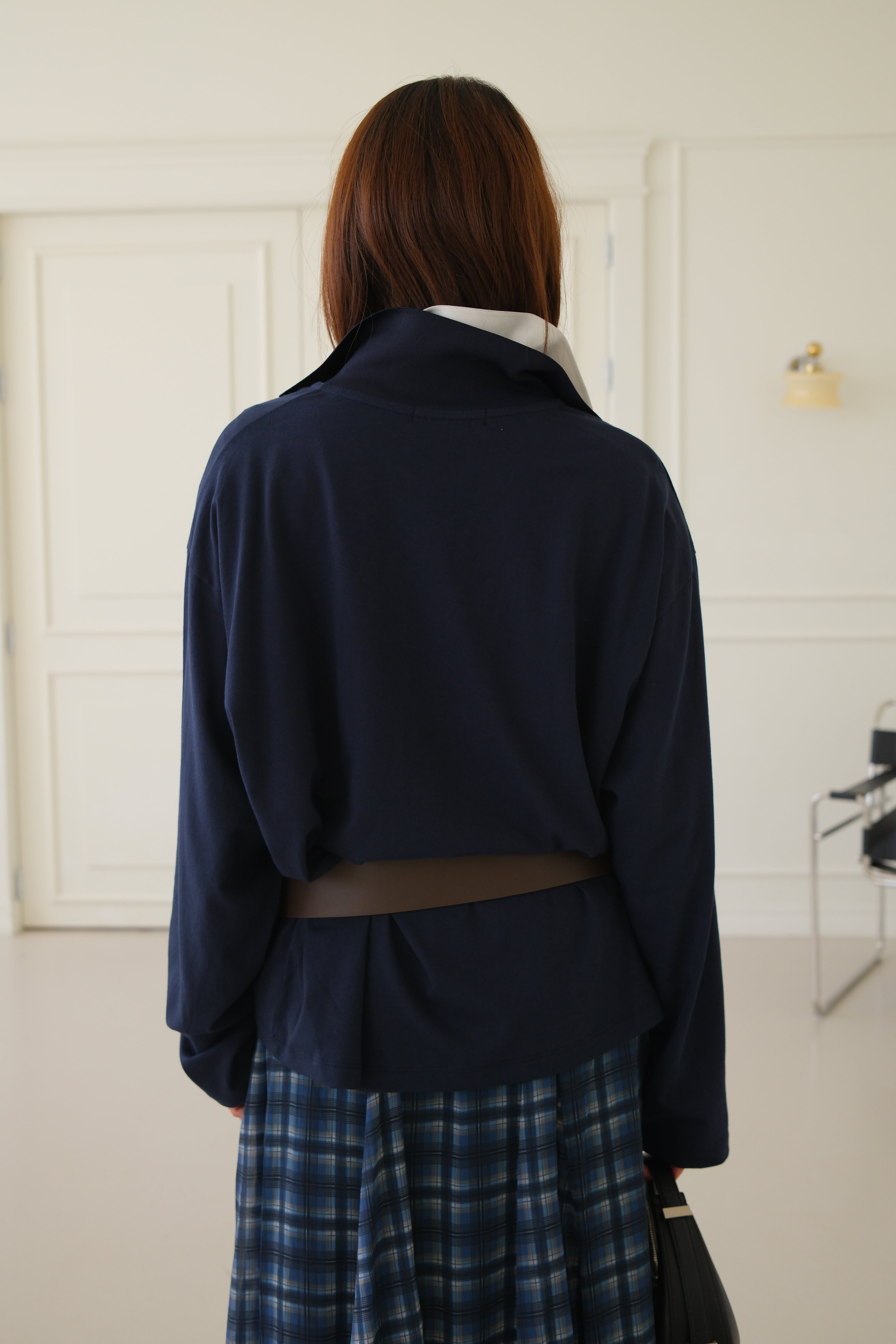 Barron plain polo boxy tee