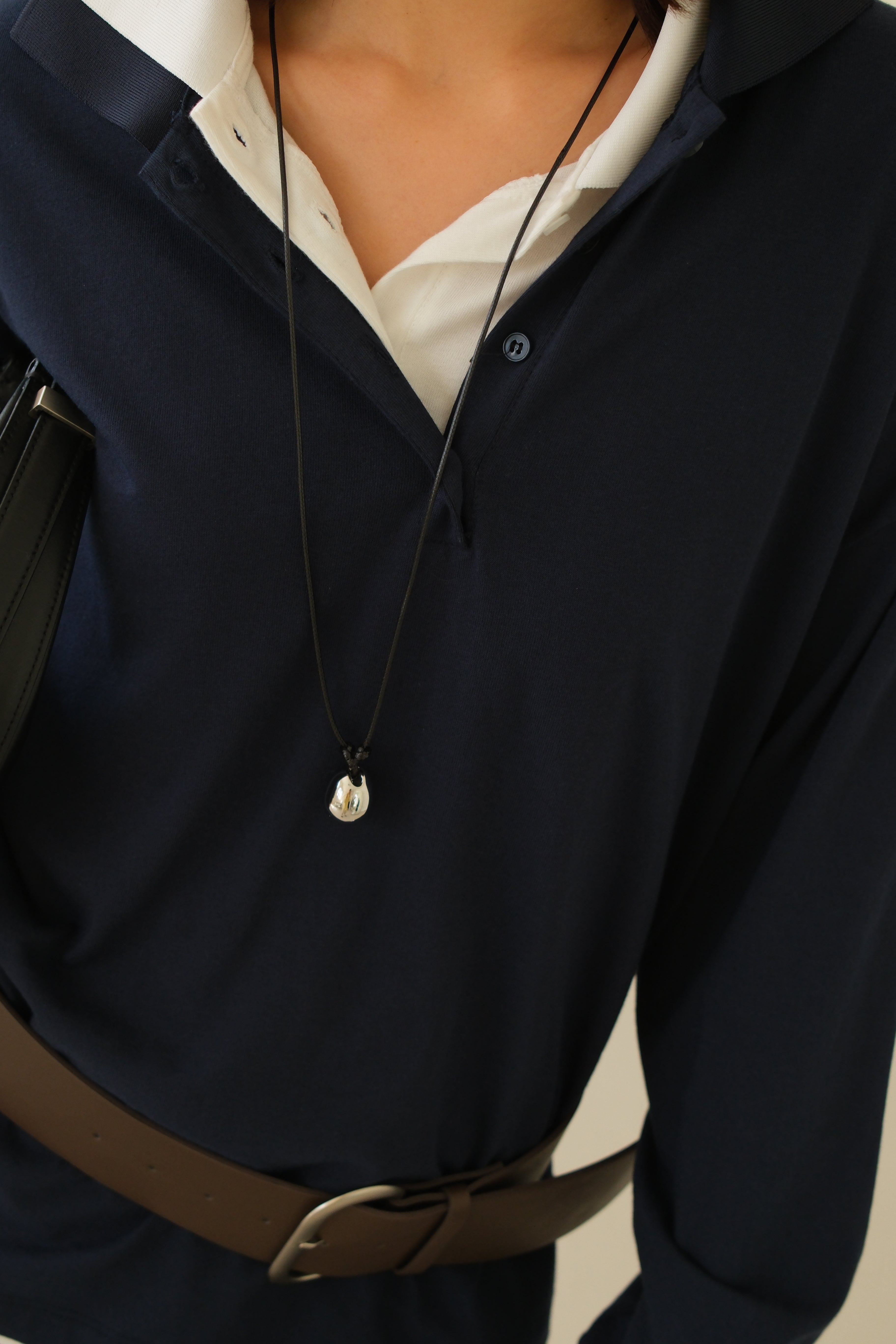 Barron plain polo boxy tee