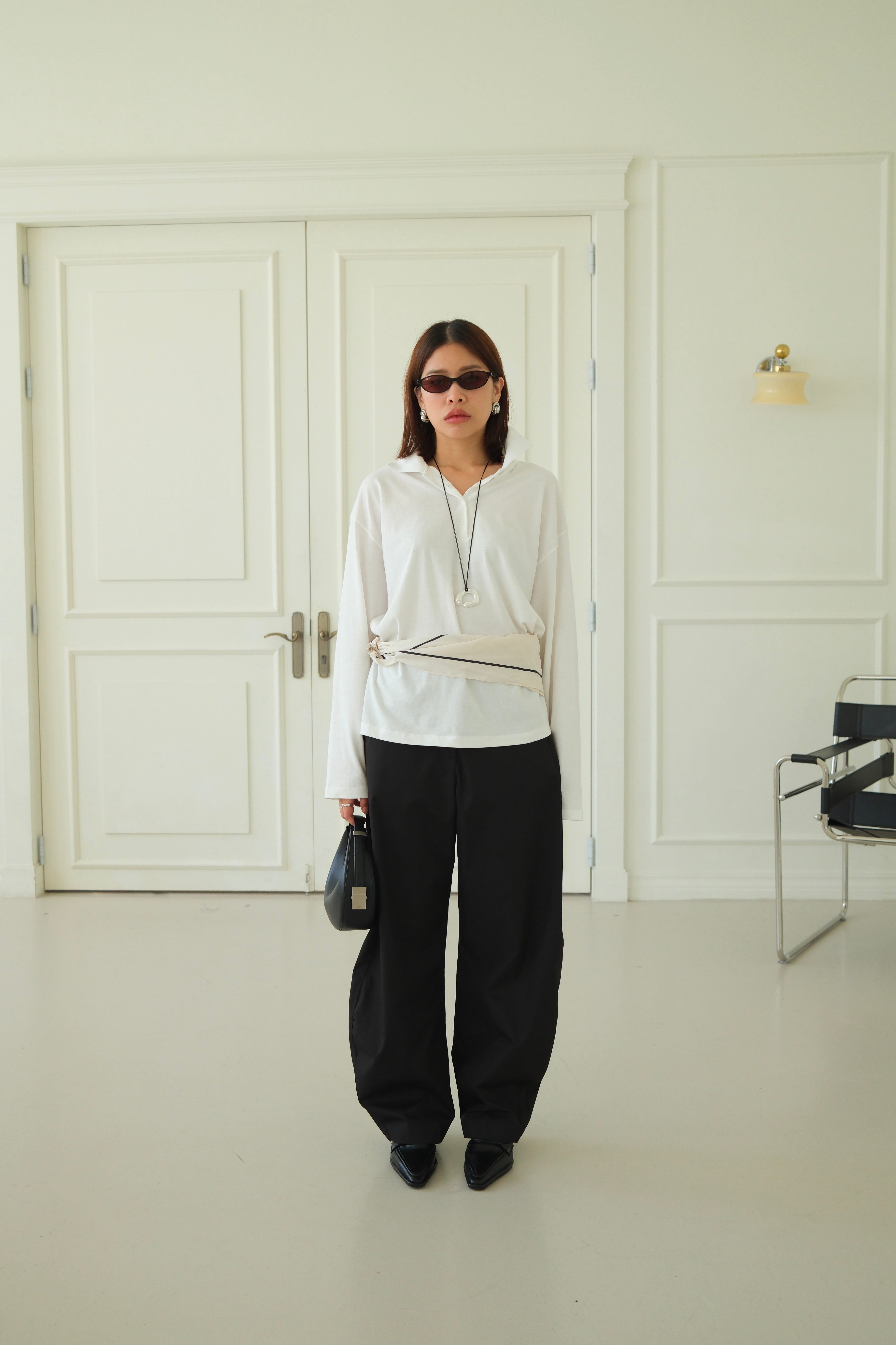 Barron plain polo boxy tee
