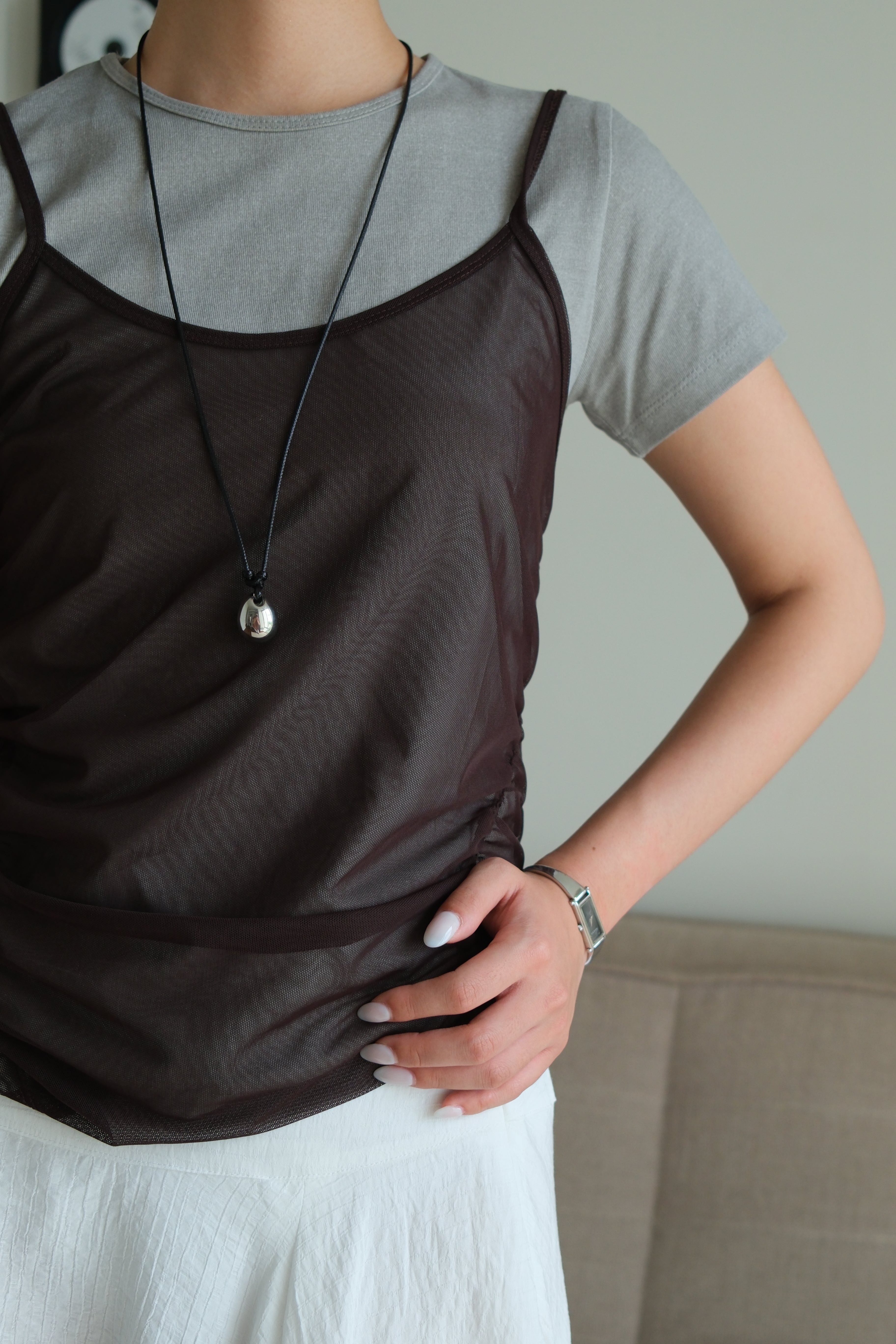 Cozy Mesh-Cami Layered Top