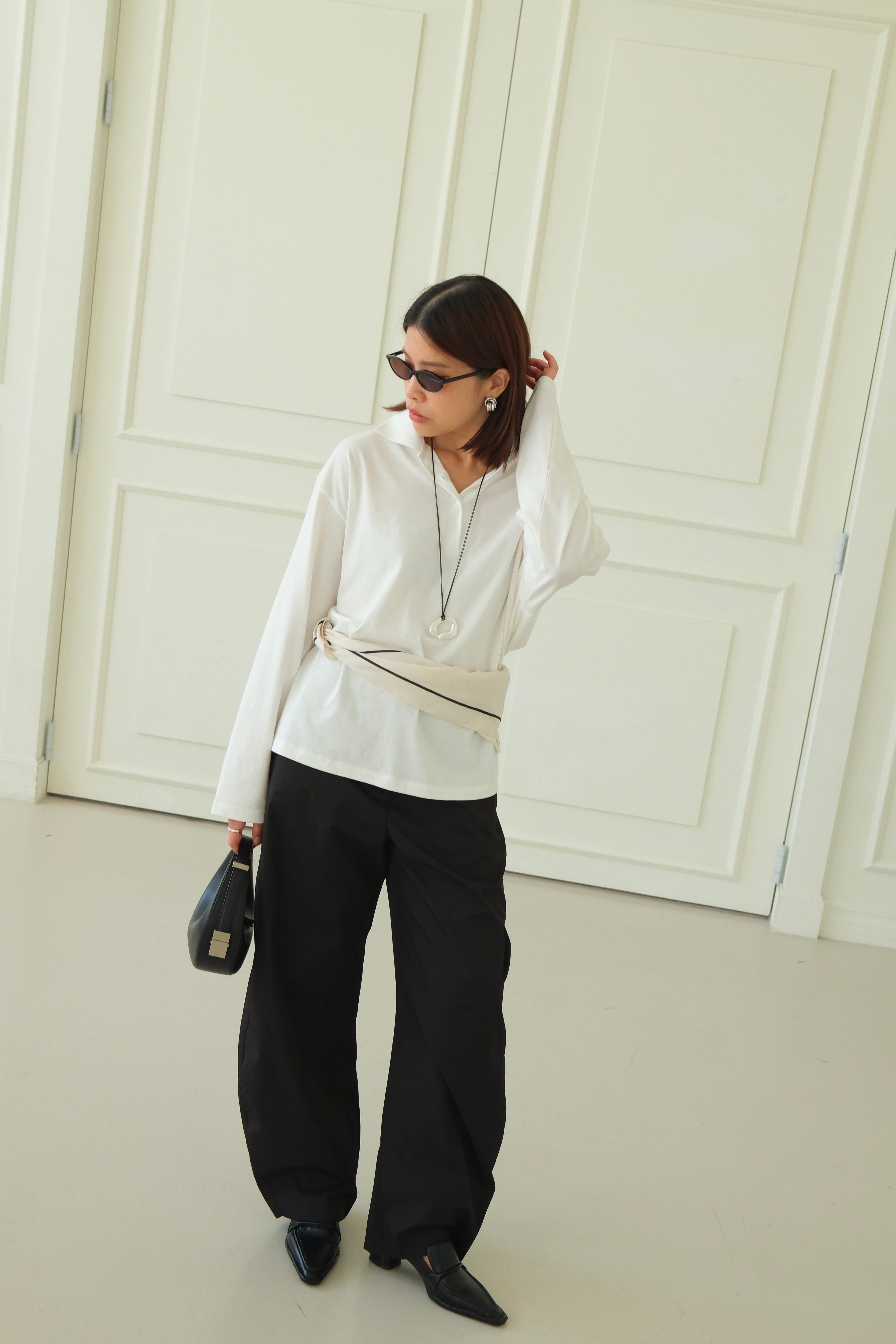 Barron plain polo boxy tee