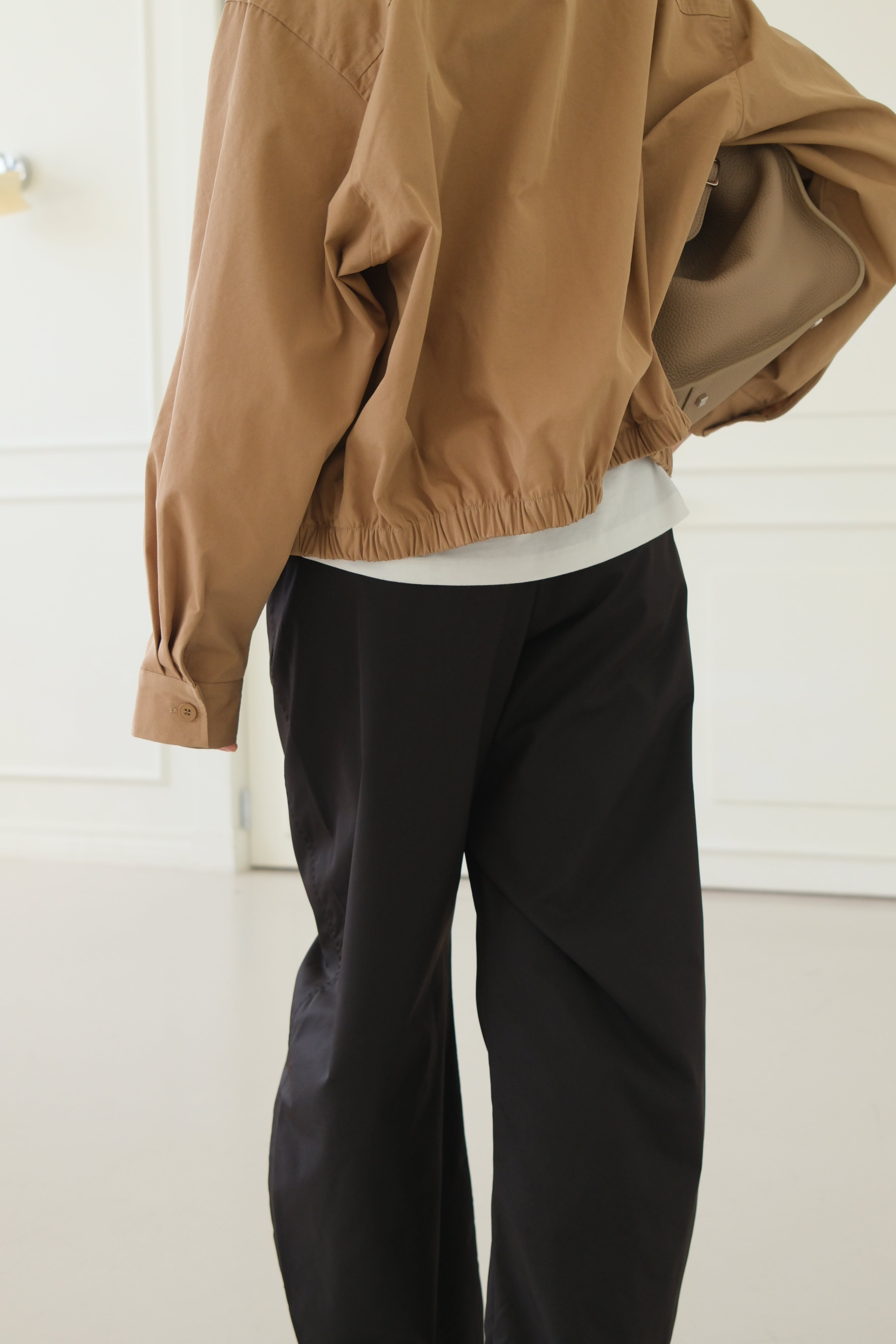 Quin funnel-neck bomber jacket