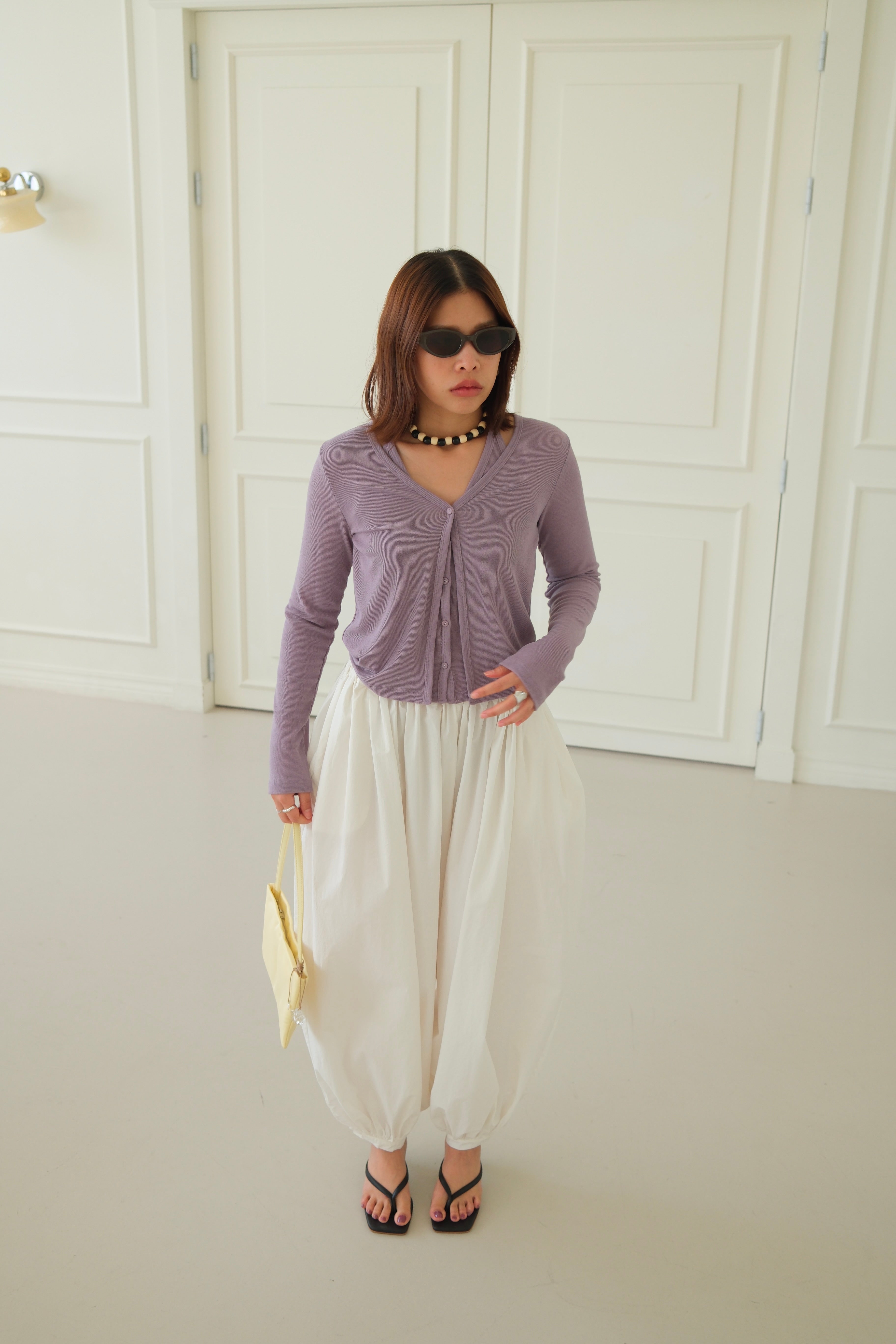 elasticated waist balloon parachute pants