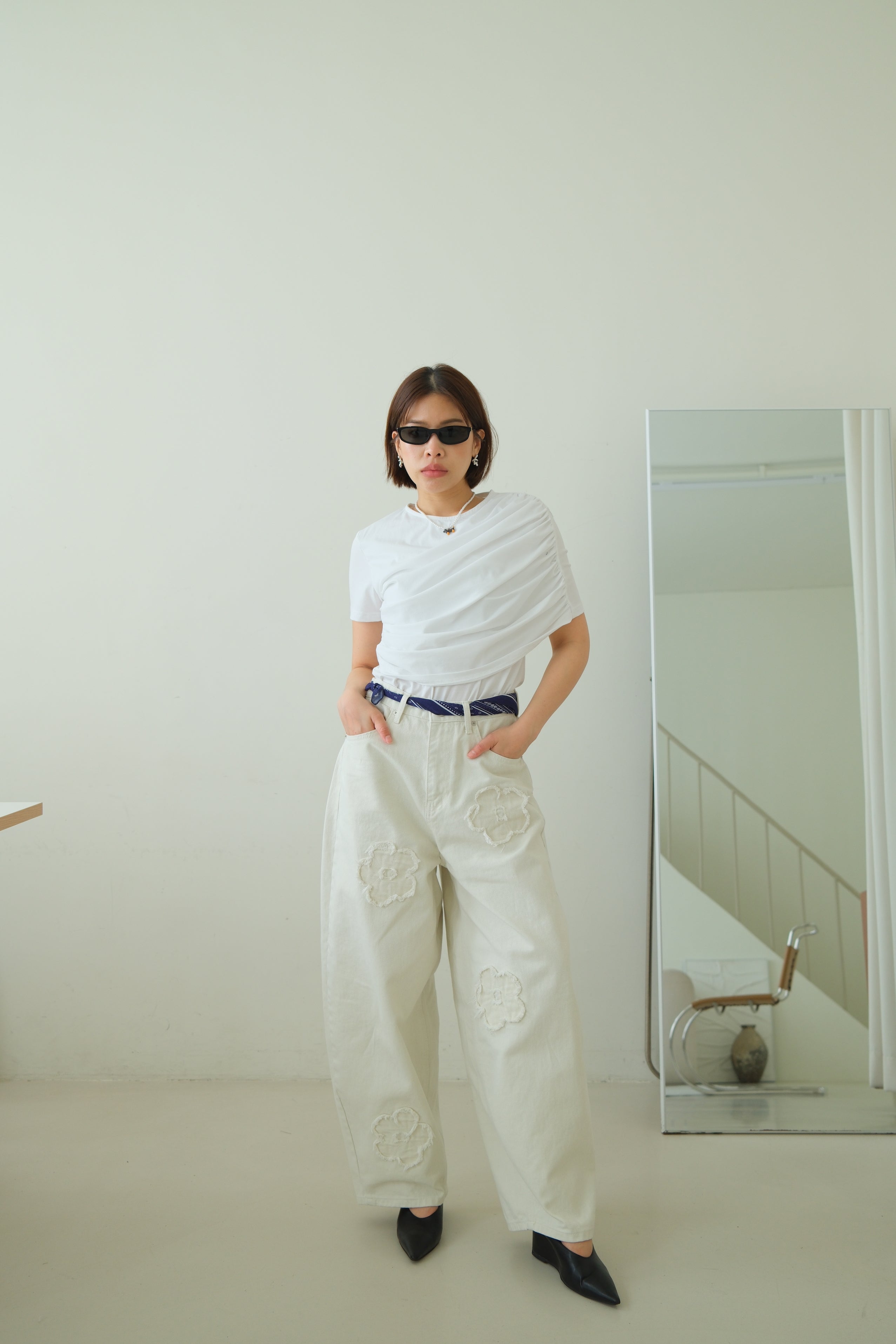 Kish Draped Shoulder Tee