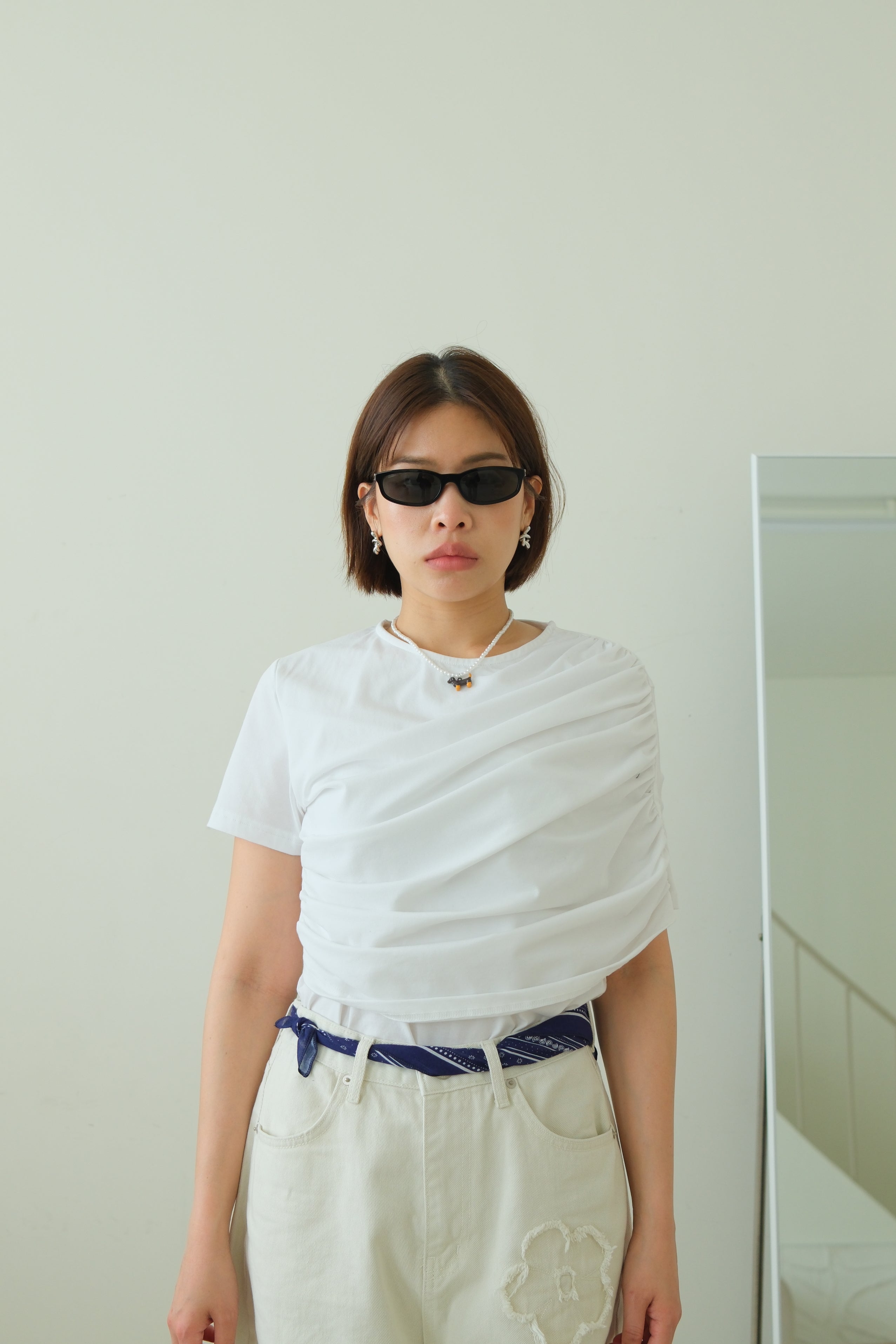 Kish Draped Shoulder Tee