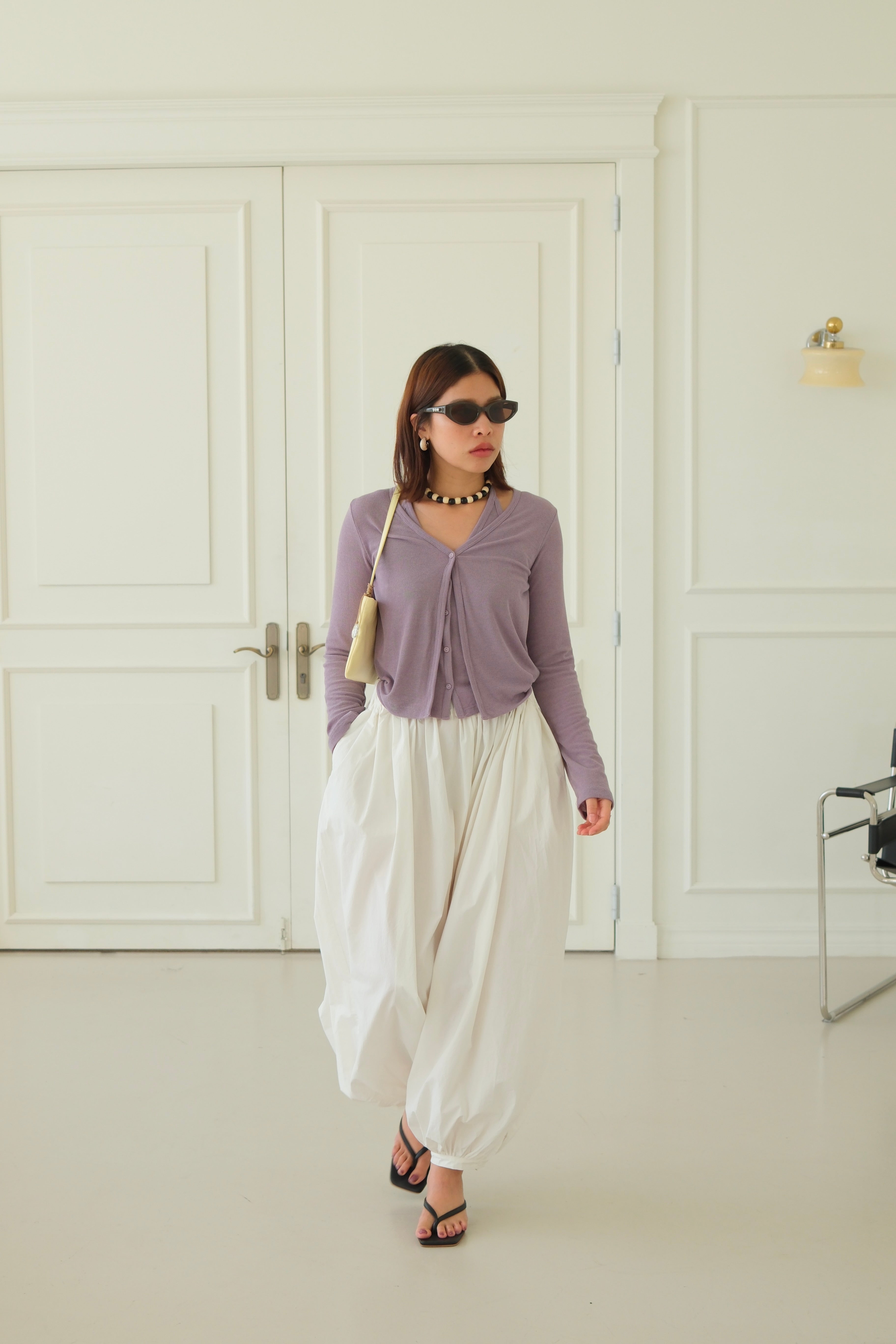 elasticated waist balloon parachute pants