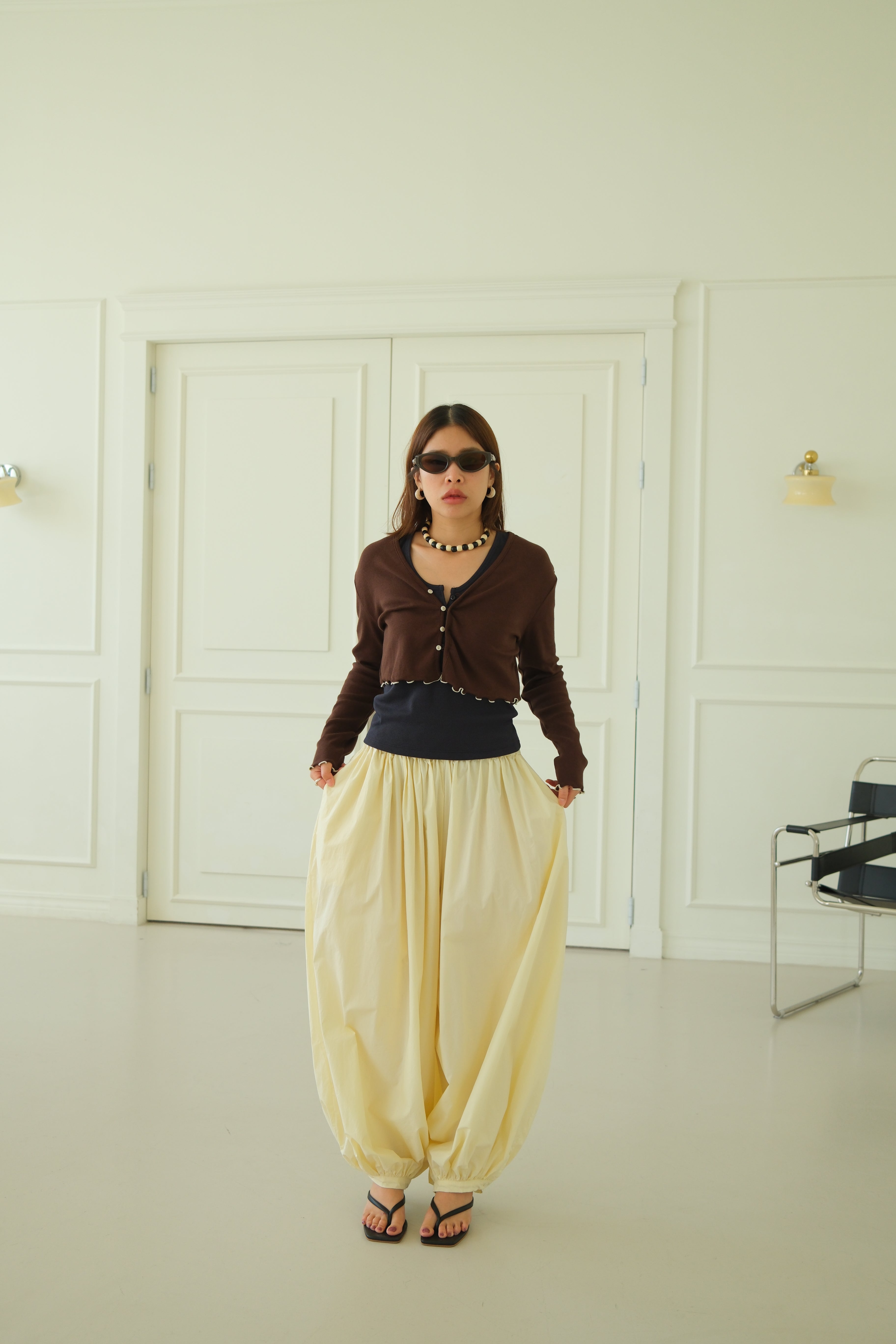 Moose frill edge crop cardigan