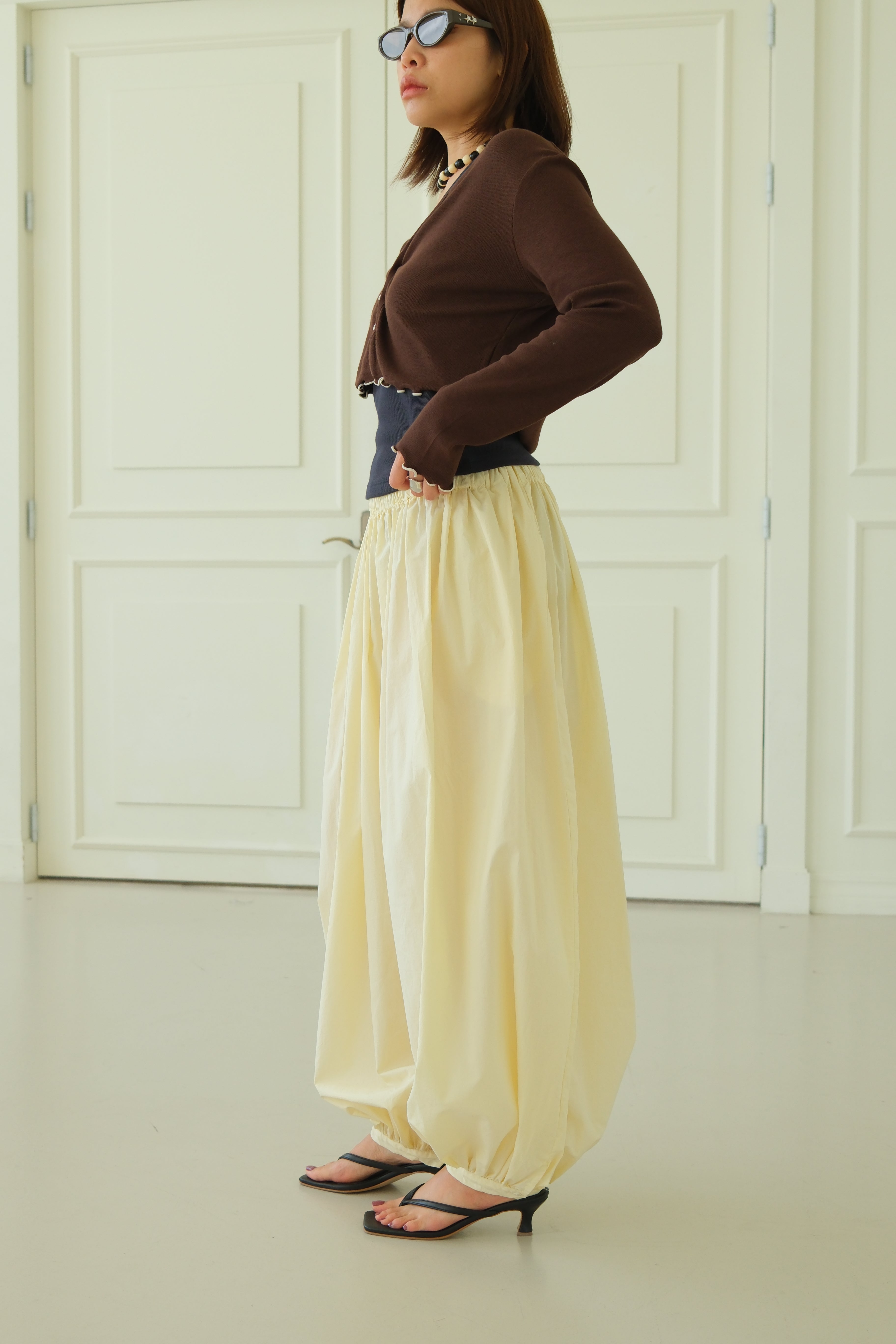Moose frill edge crop cardigan