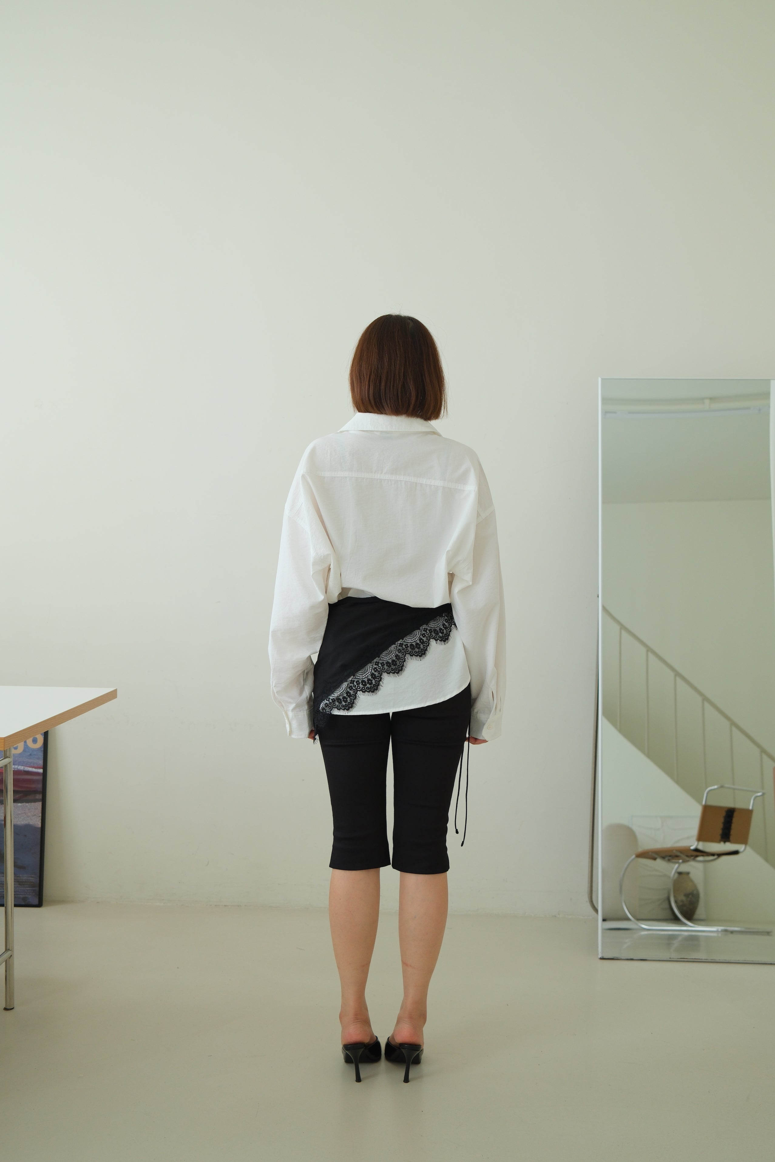 Kanne Layered Shirt with Deep V Overlay