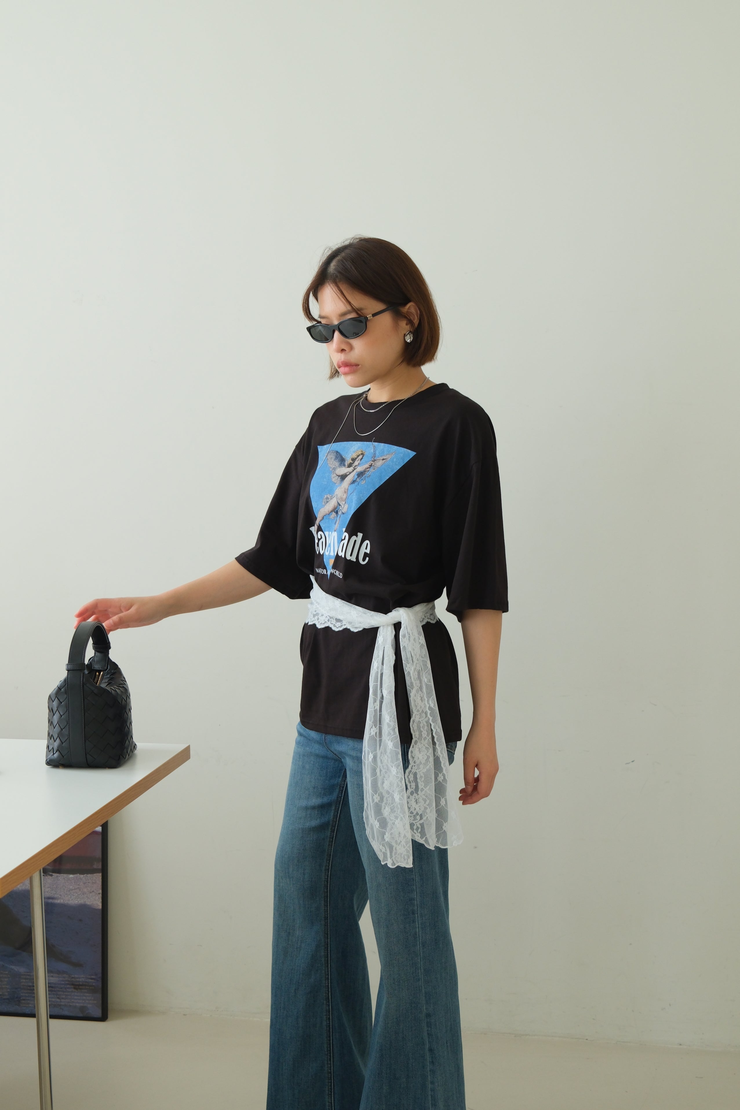 Lace Belt Detail Cupid Tee