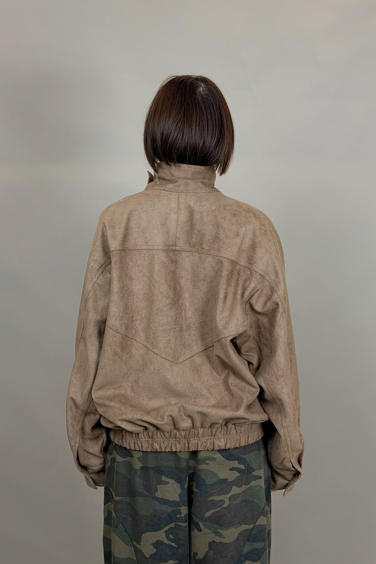 Blake Suede Funnel Bomber