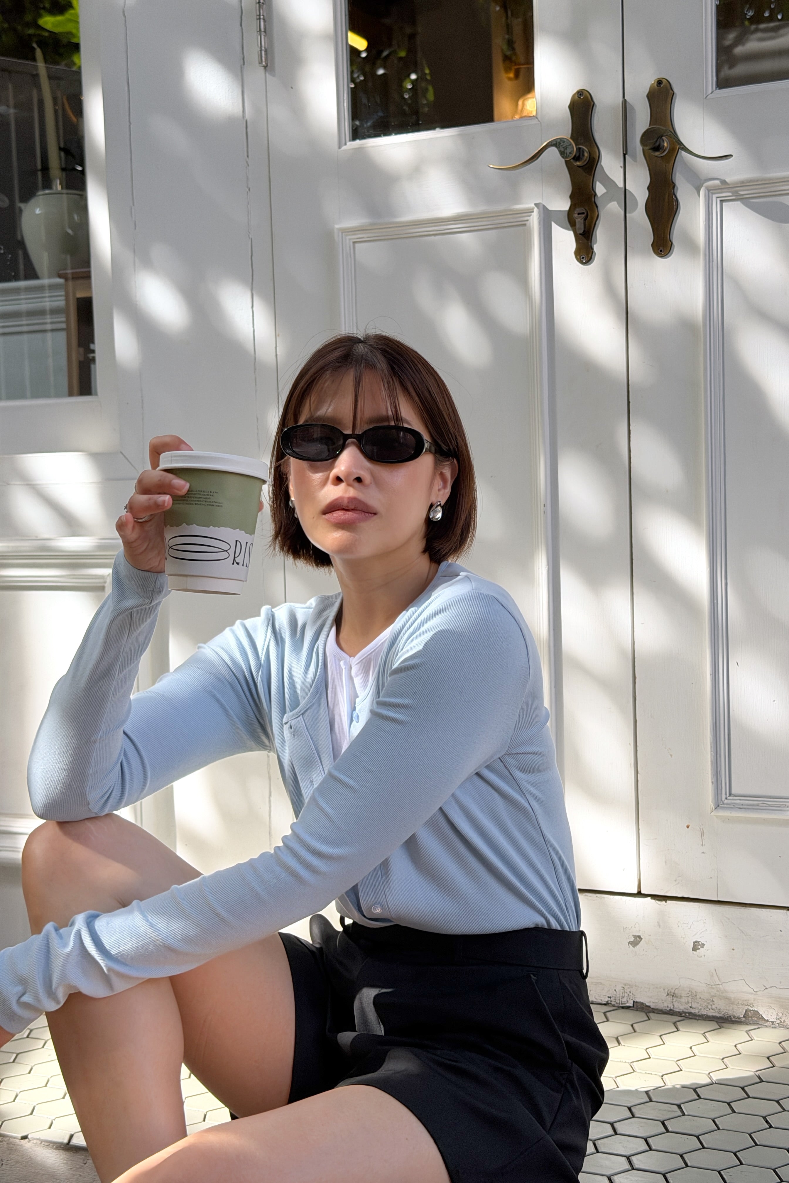 Janie double long sleeve cardigan