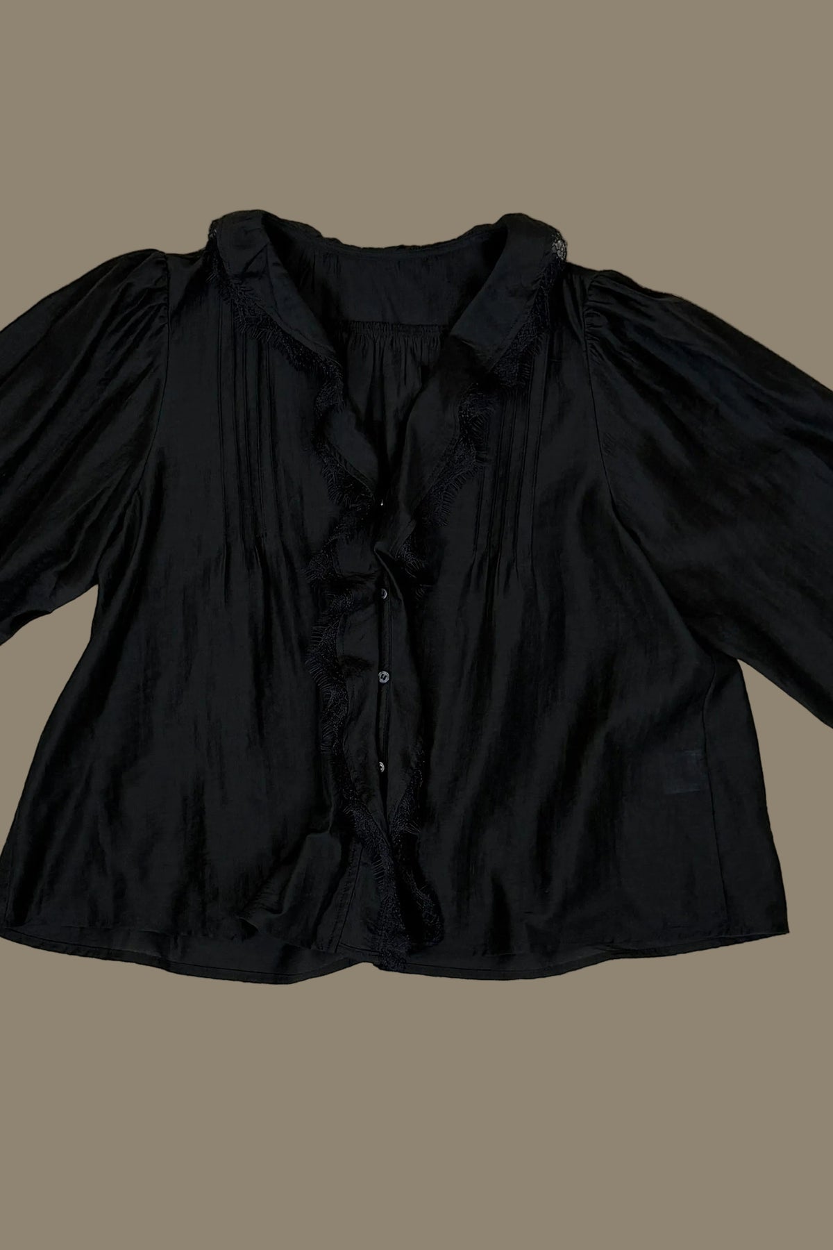 Elodie Ruffle Lace Sheer Blouse