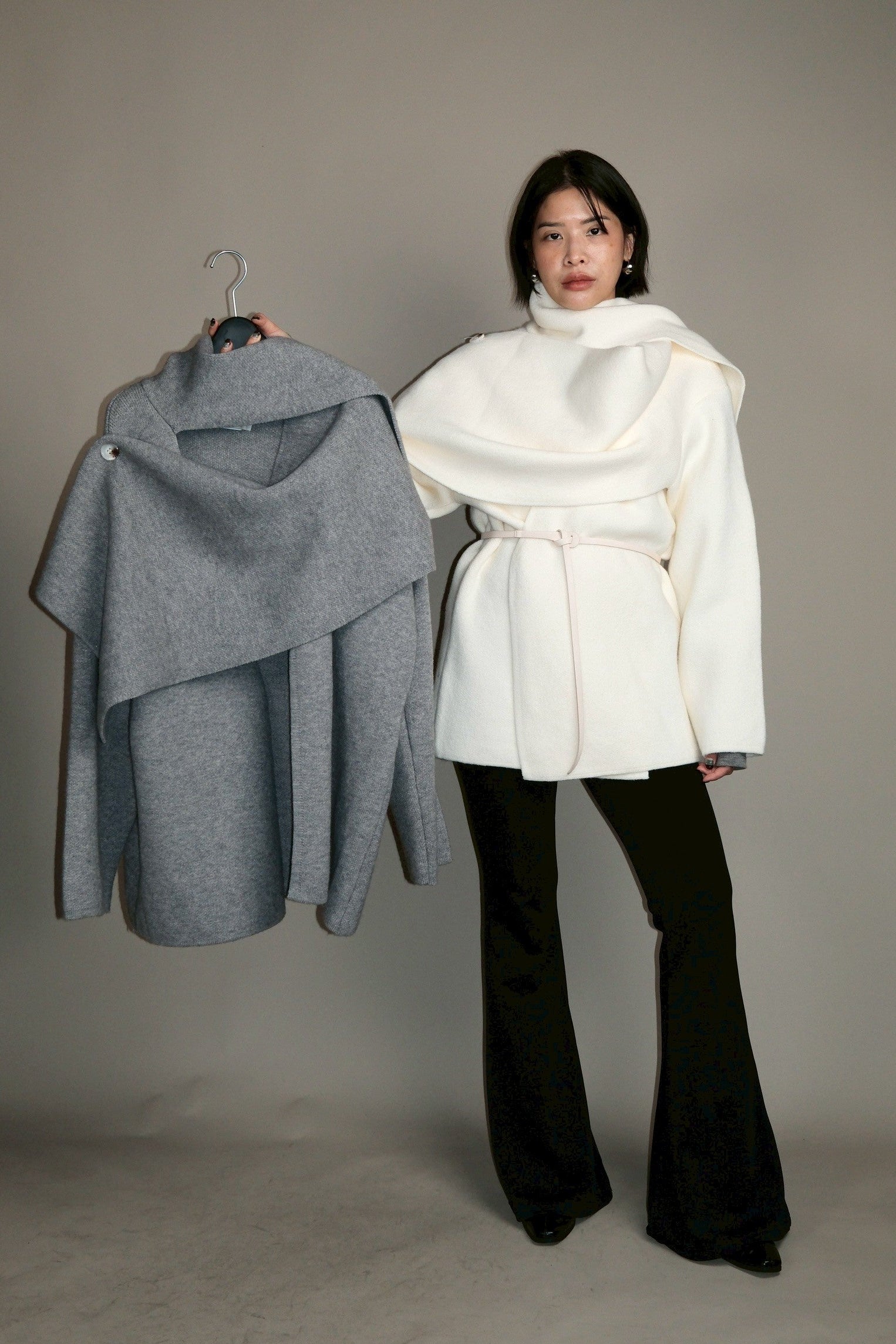 Marlo Scarf detail wrap cardigan