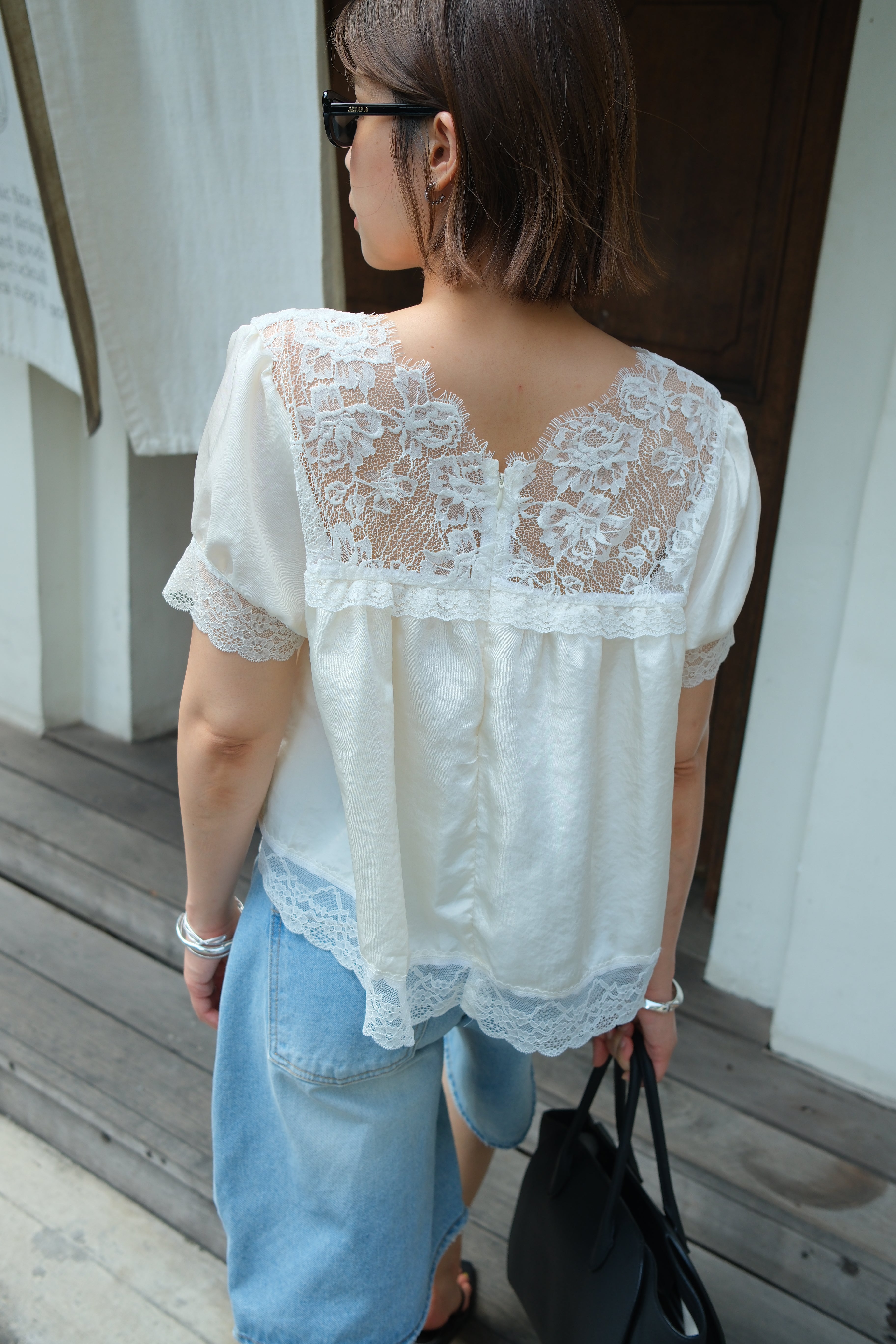 Mum made lace blouse