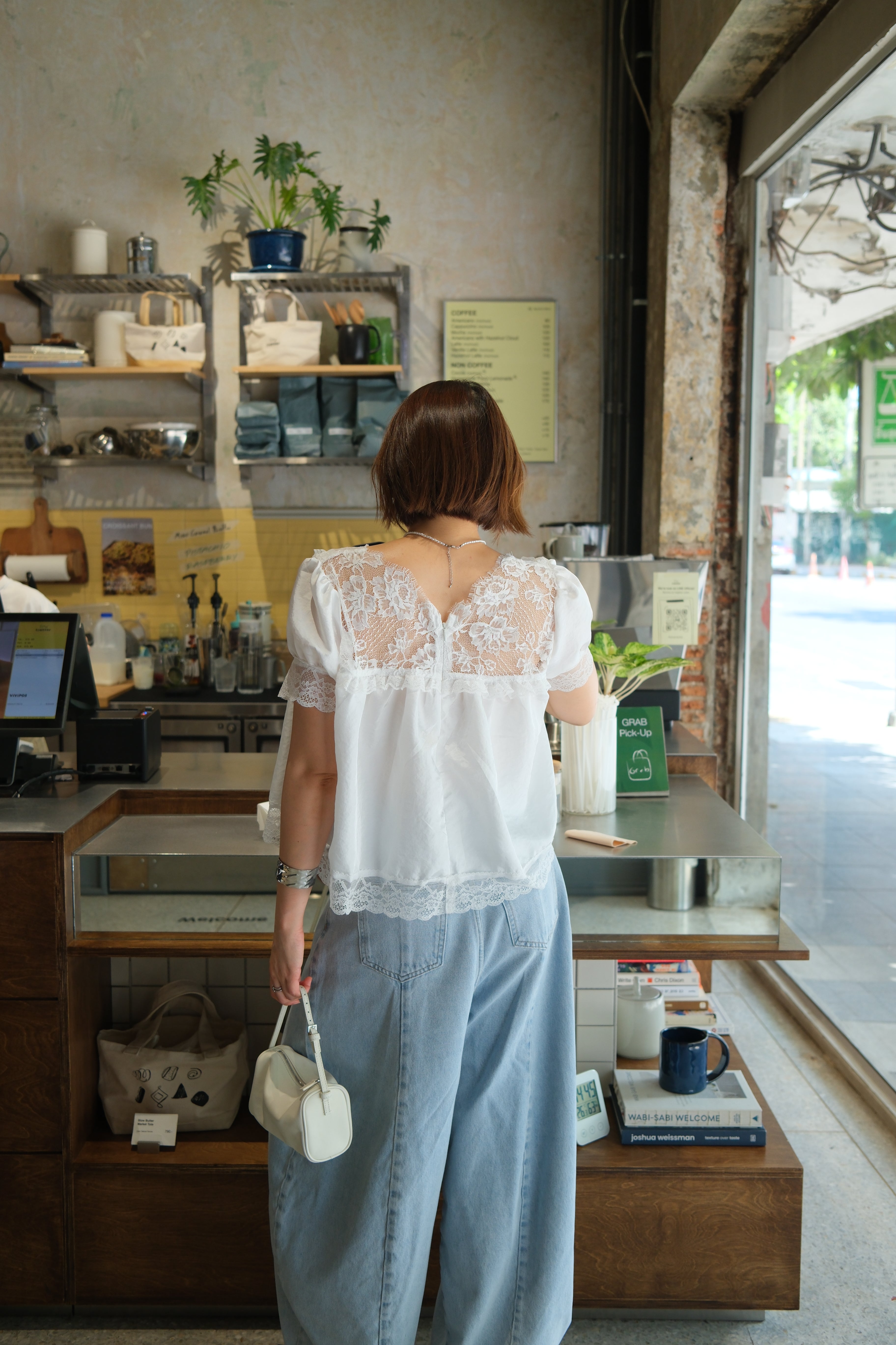 Mum made lace blouse