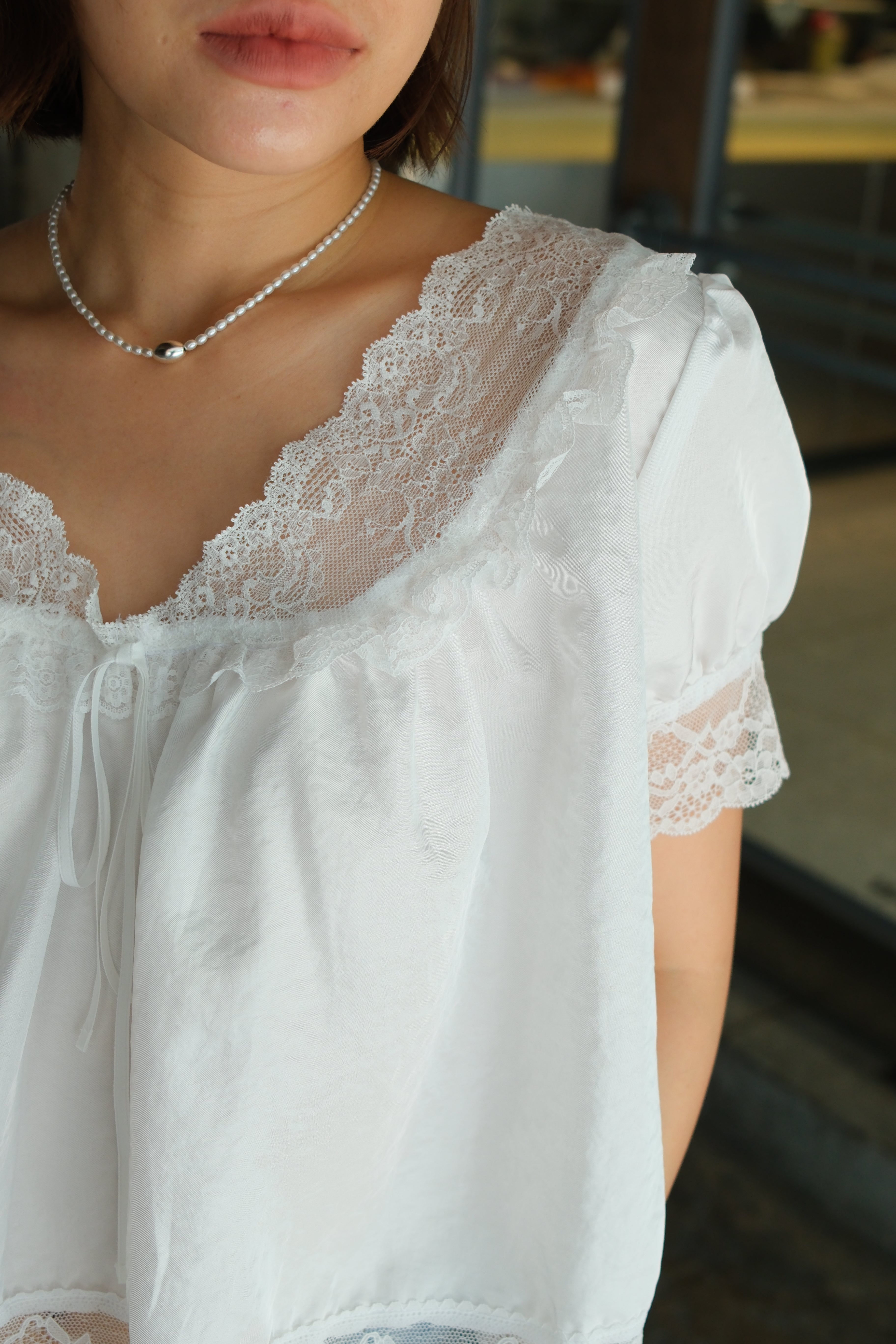 Mum made lace blouse