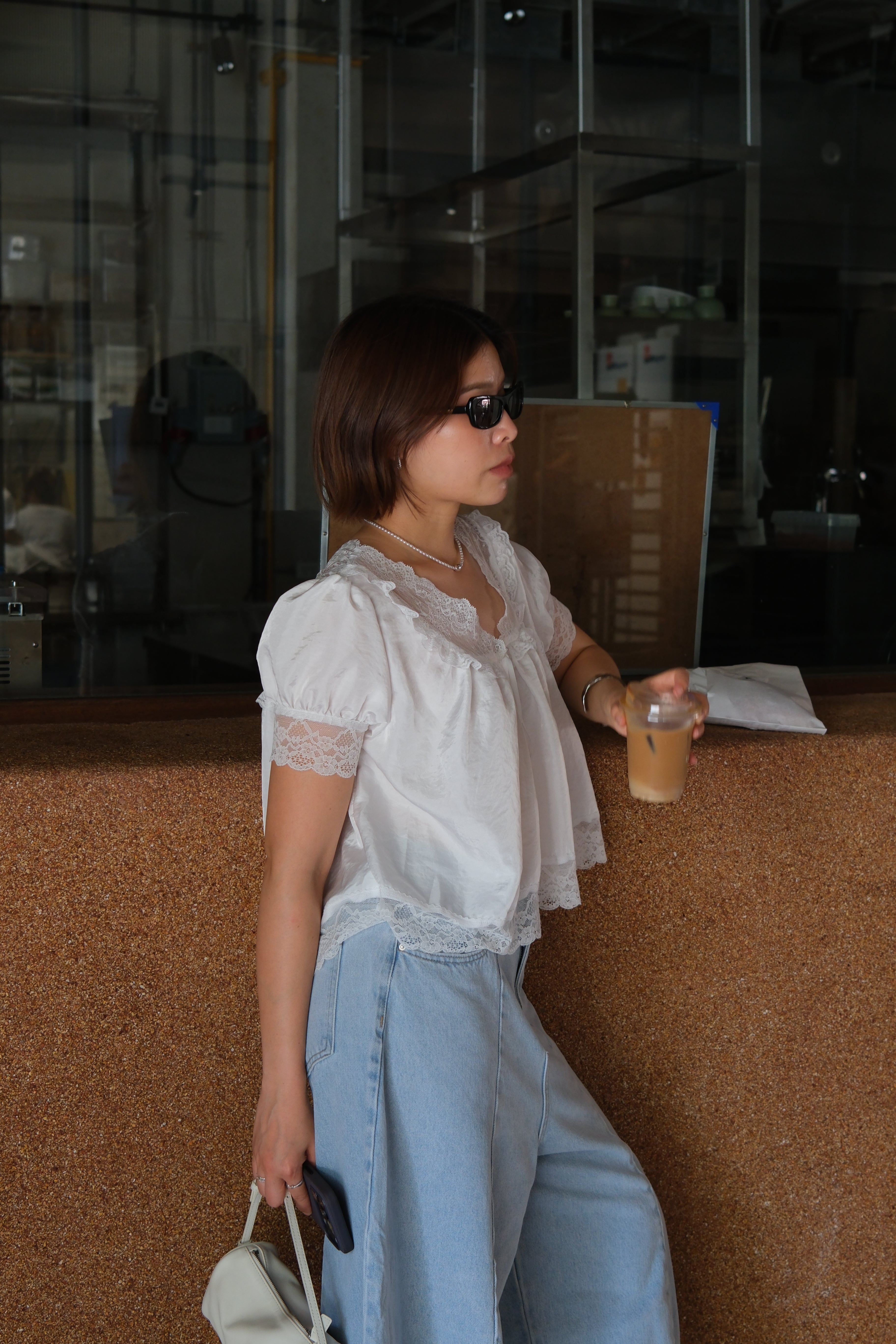 Mum made lace blouse