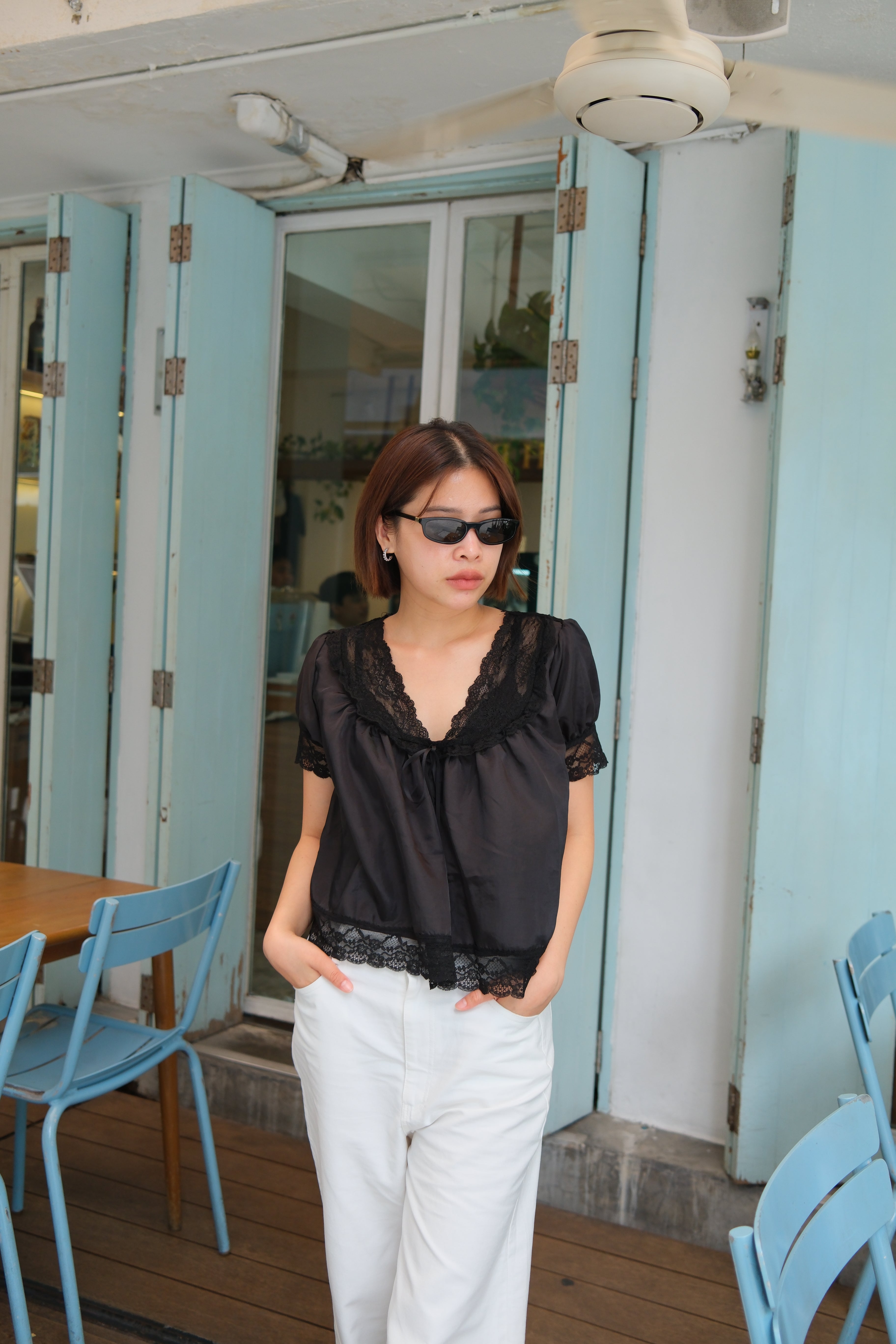 Mum made lace blouse