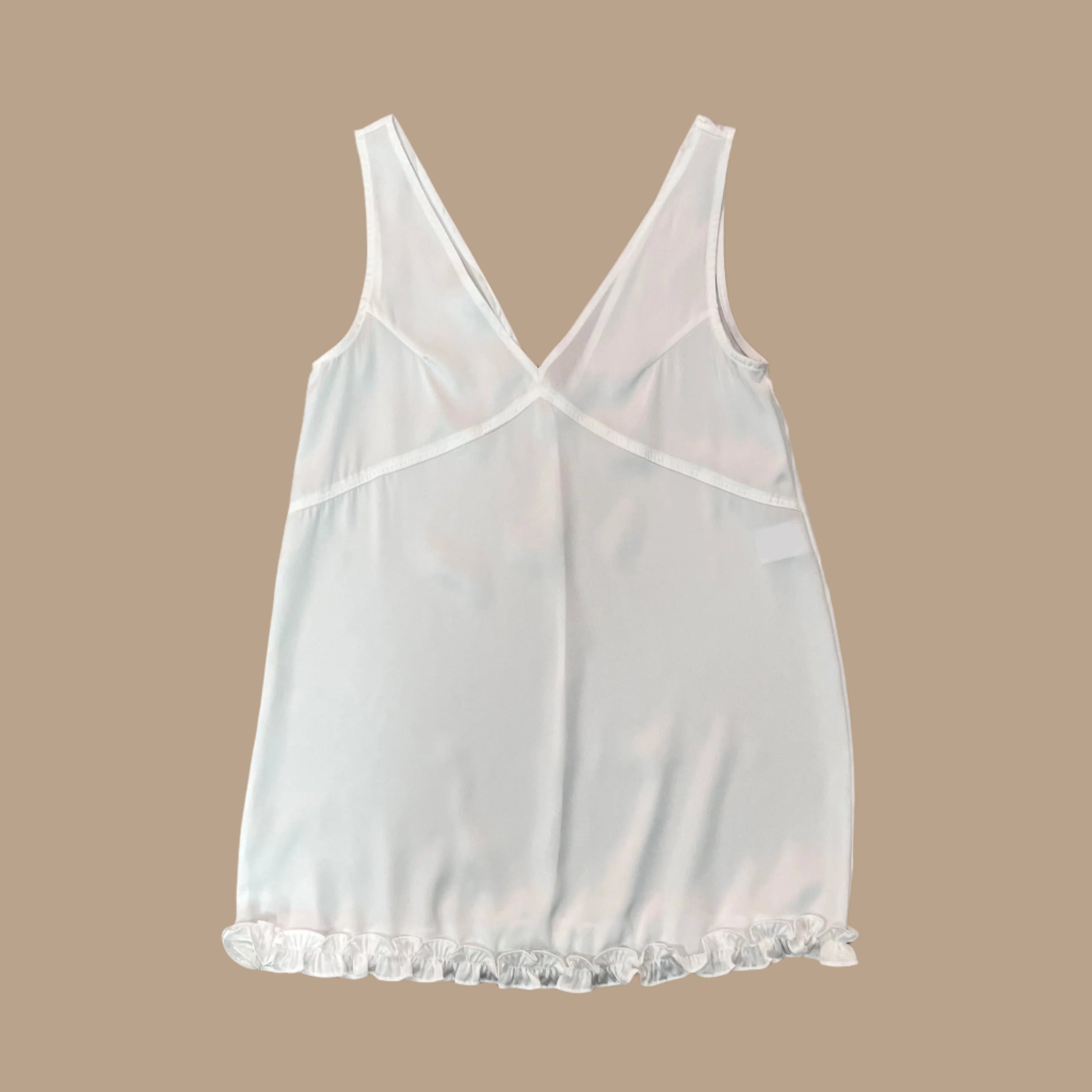 Flaw double v neck satin blouse