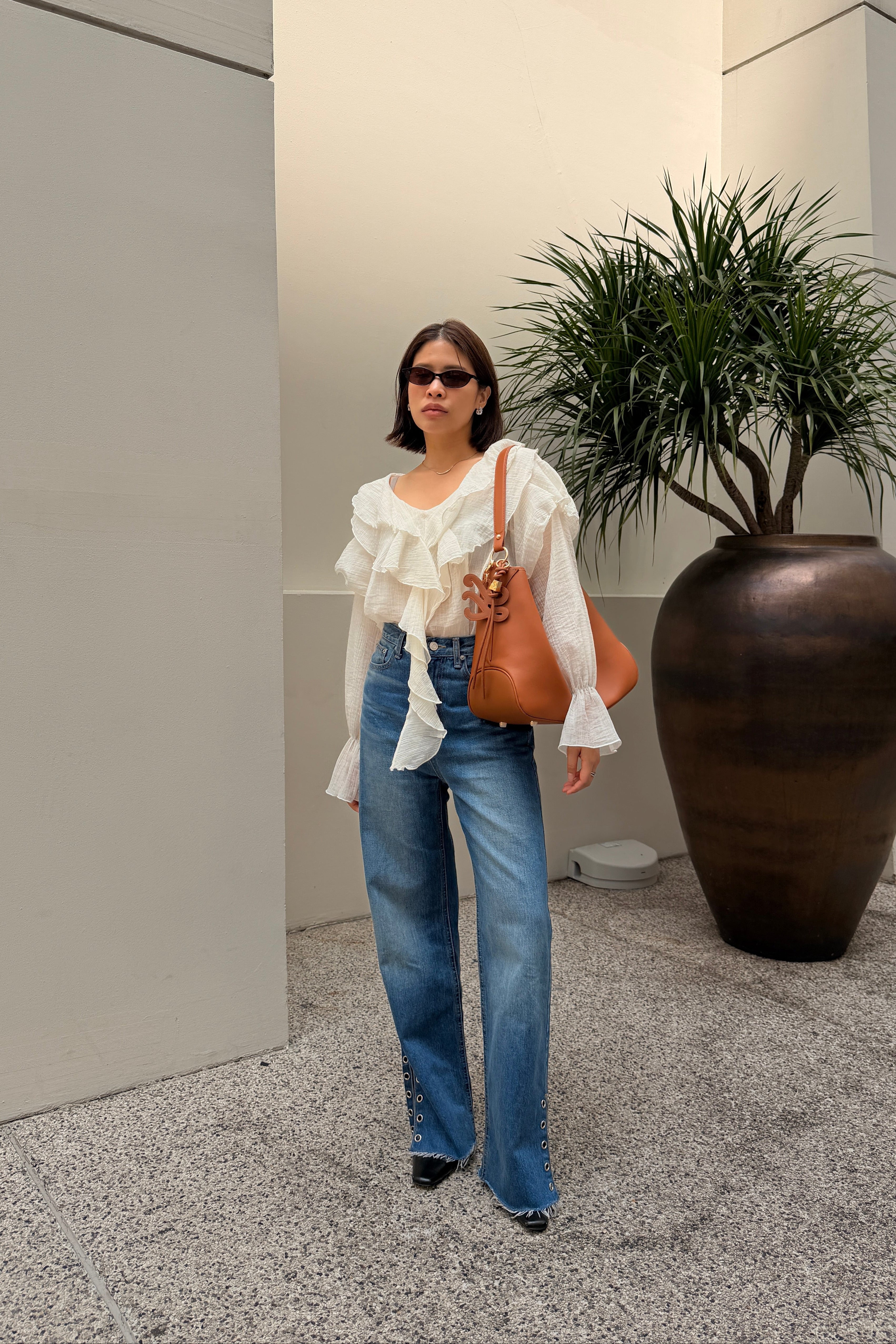 Arki ruffle boho blouse