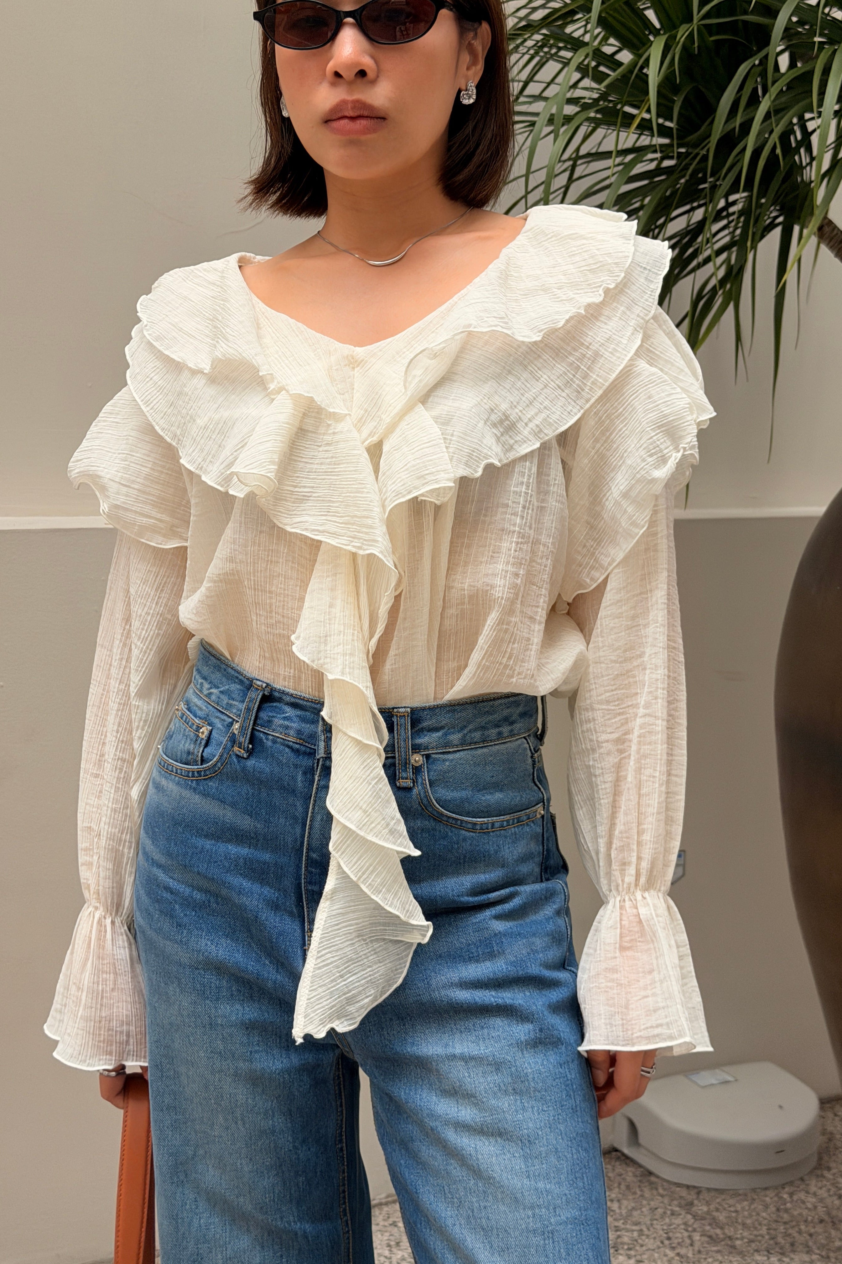 Arki ruffle boho blouse
