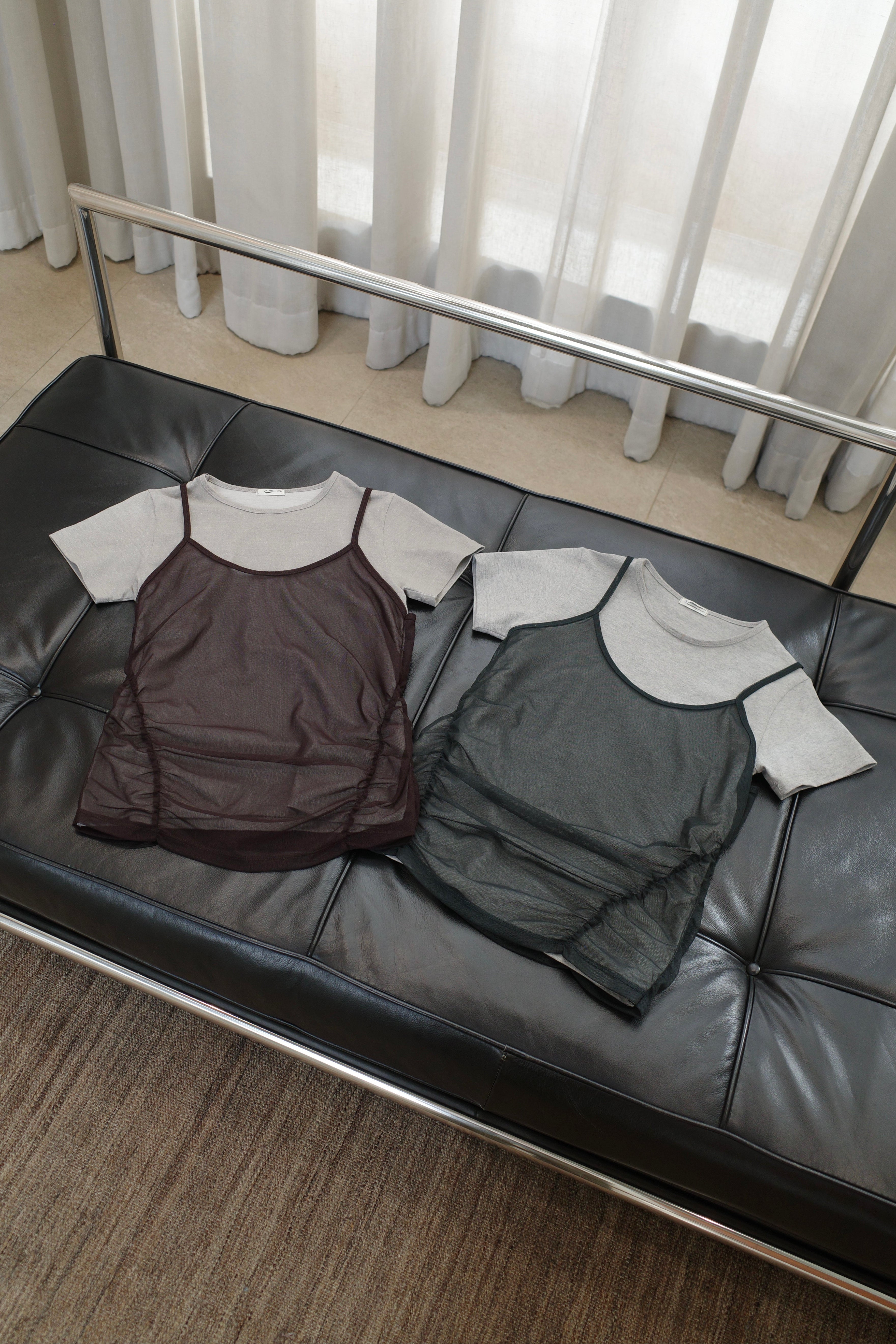 Cozy Mesh-Cami Layered Top