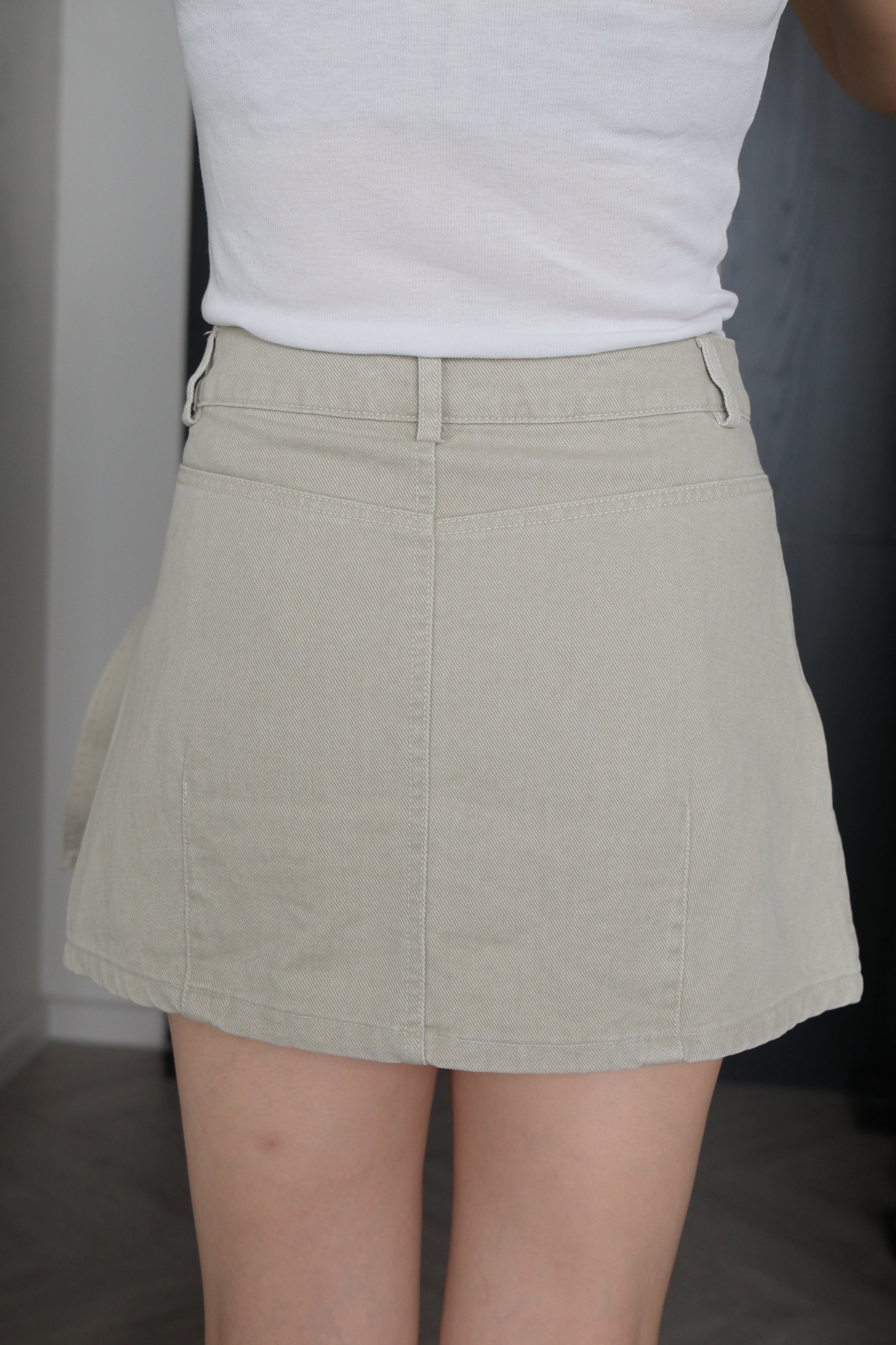Vintage Denim mini skirt (shorts inside)