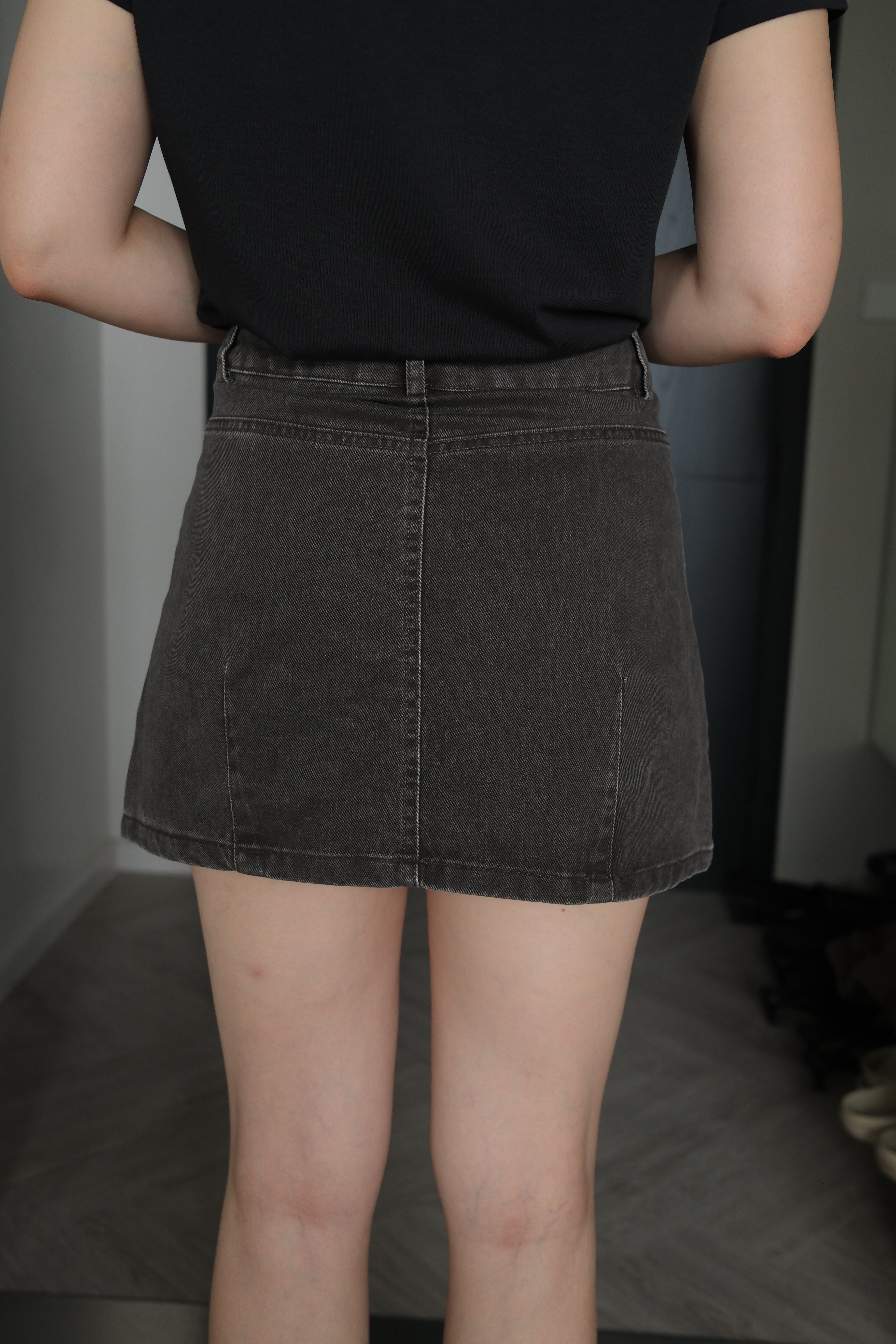 Vintage Denim mini skirt (shorts inside)