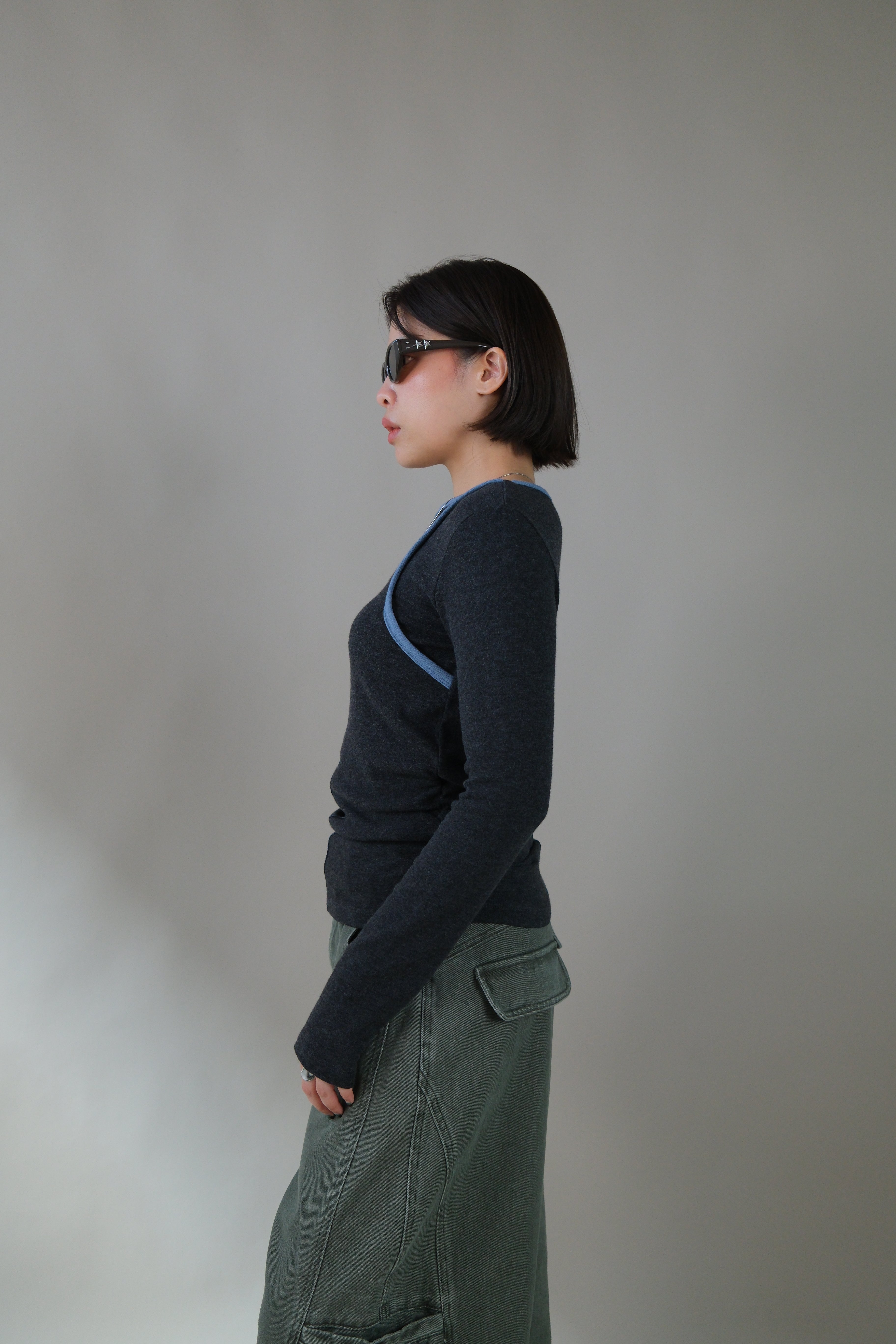 Aube side ruched longsleeve tee