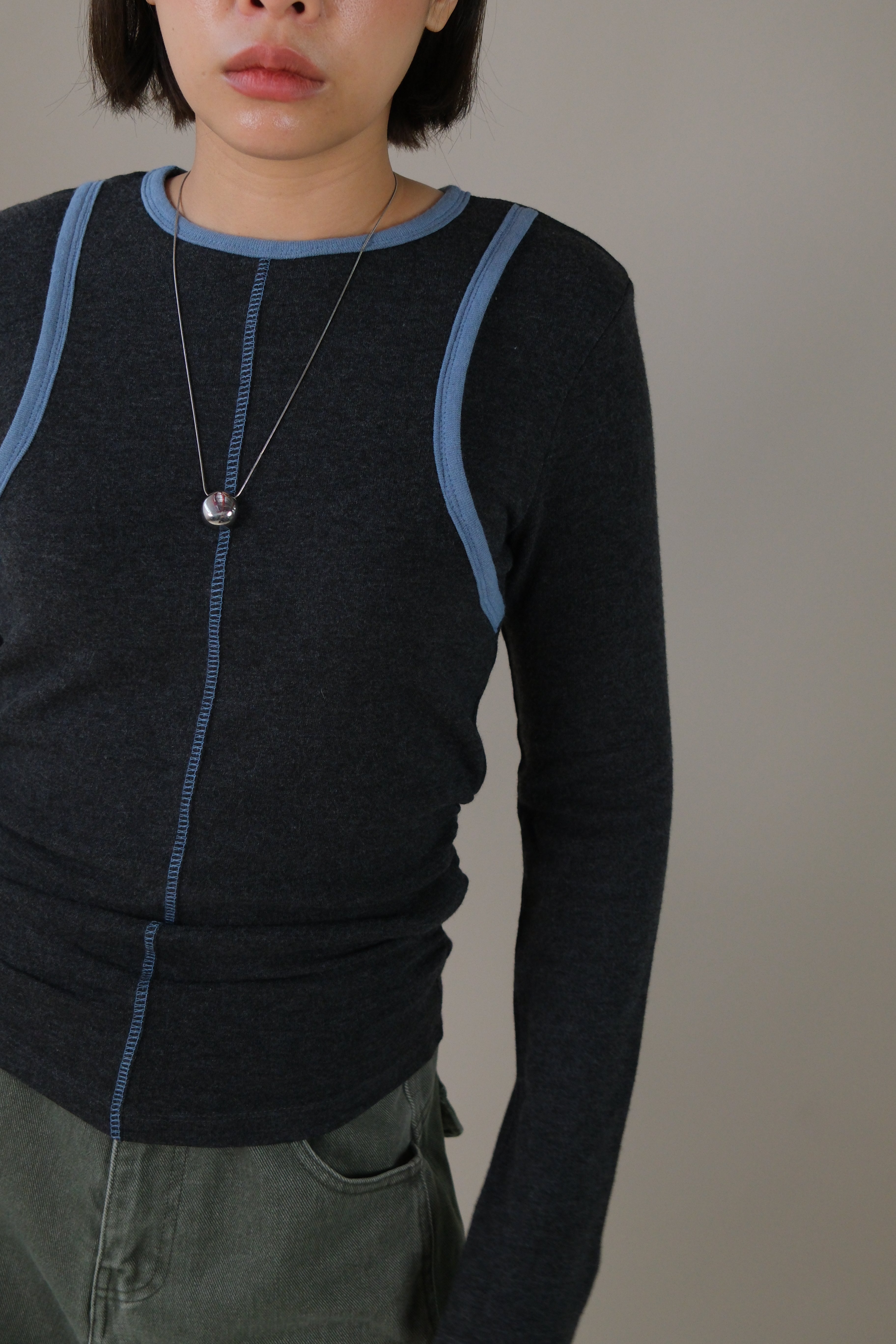 Aube side ruched longsleeve tee