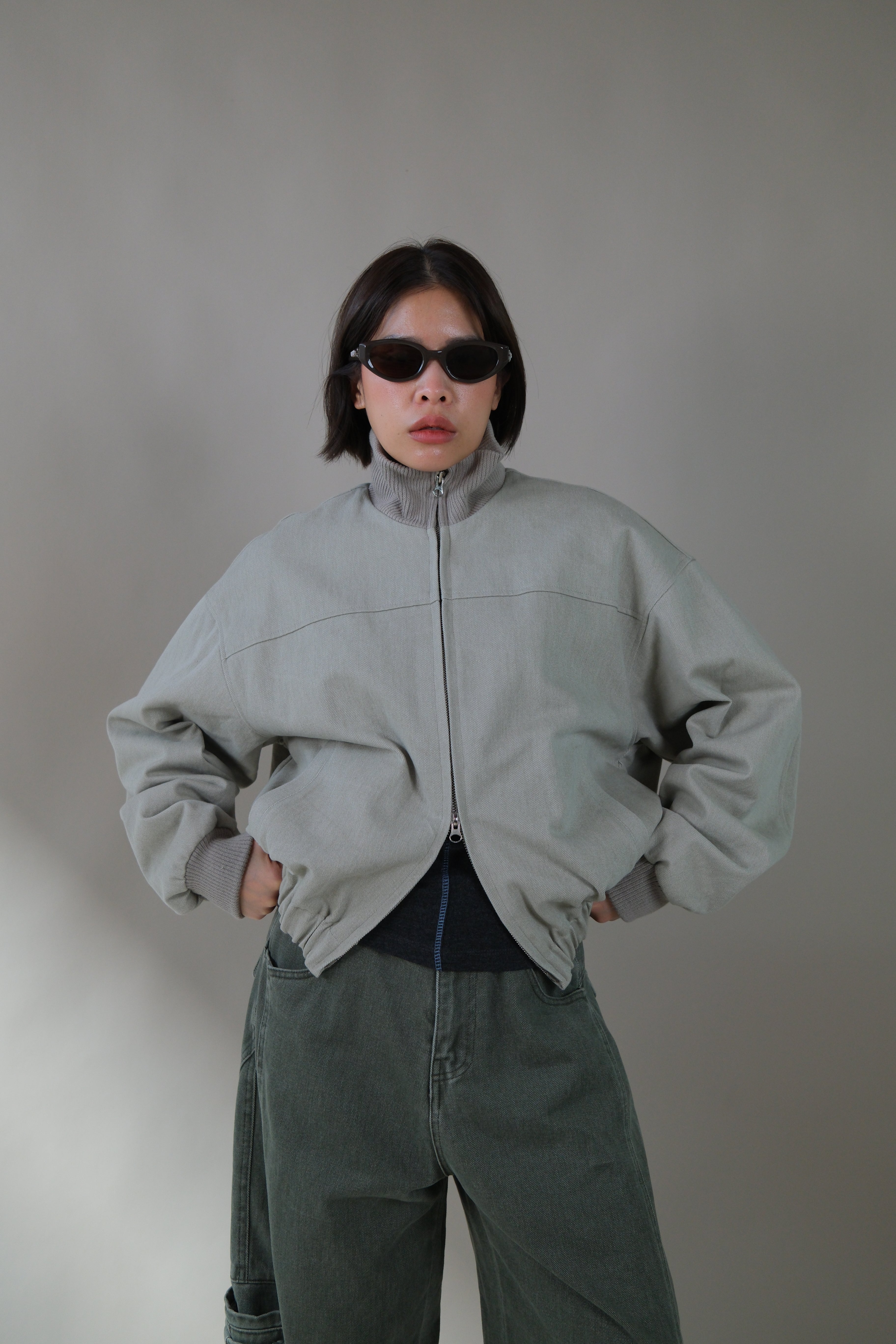 Frinze zip up bomber jacket