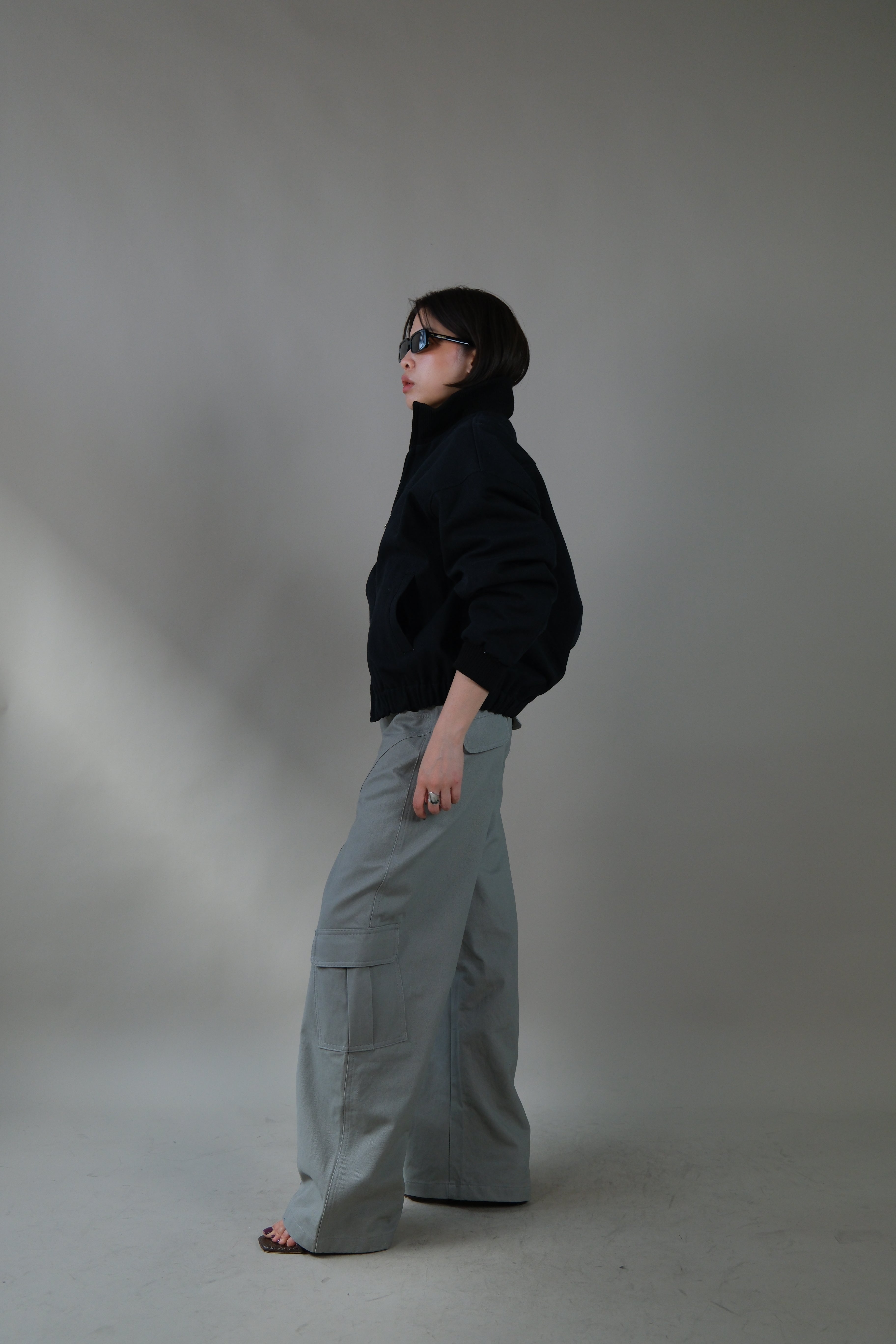 Frinze zip up bomber jacket