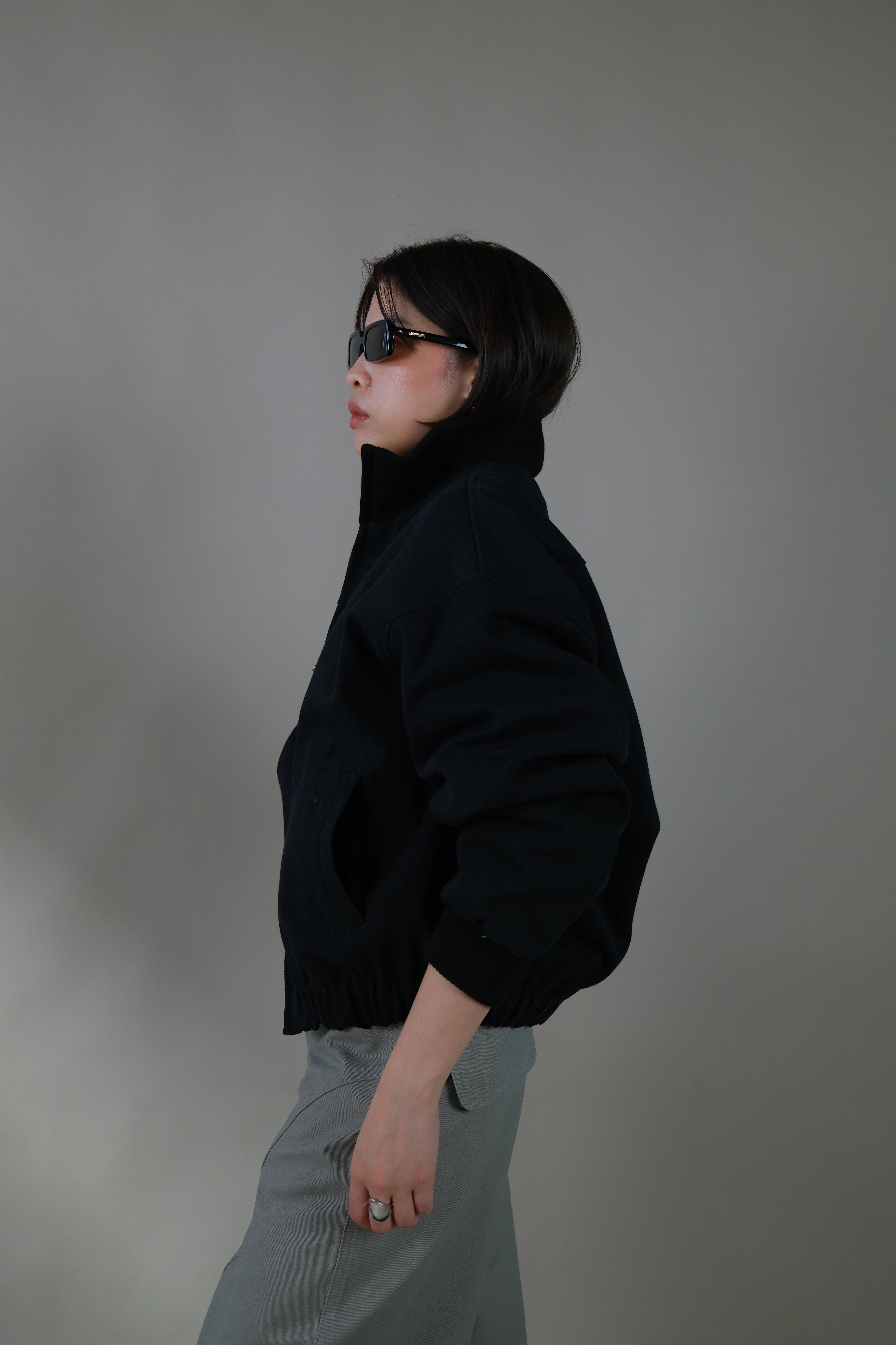 Frinze zip up bomber jacket