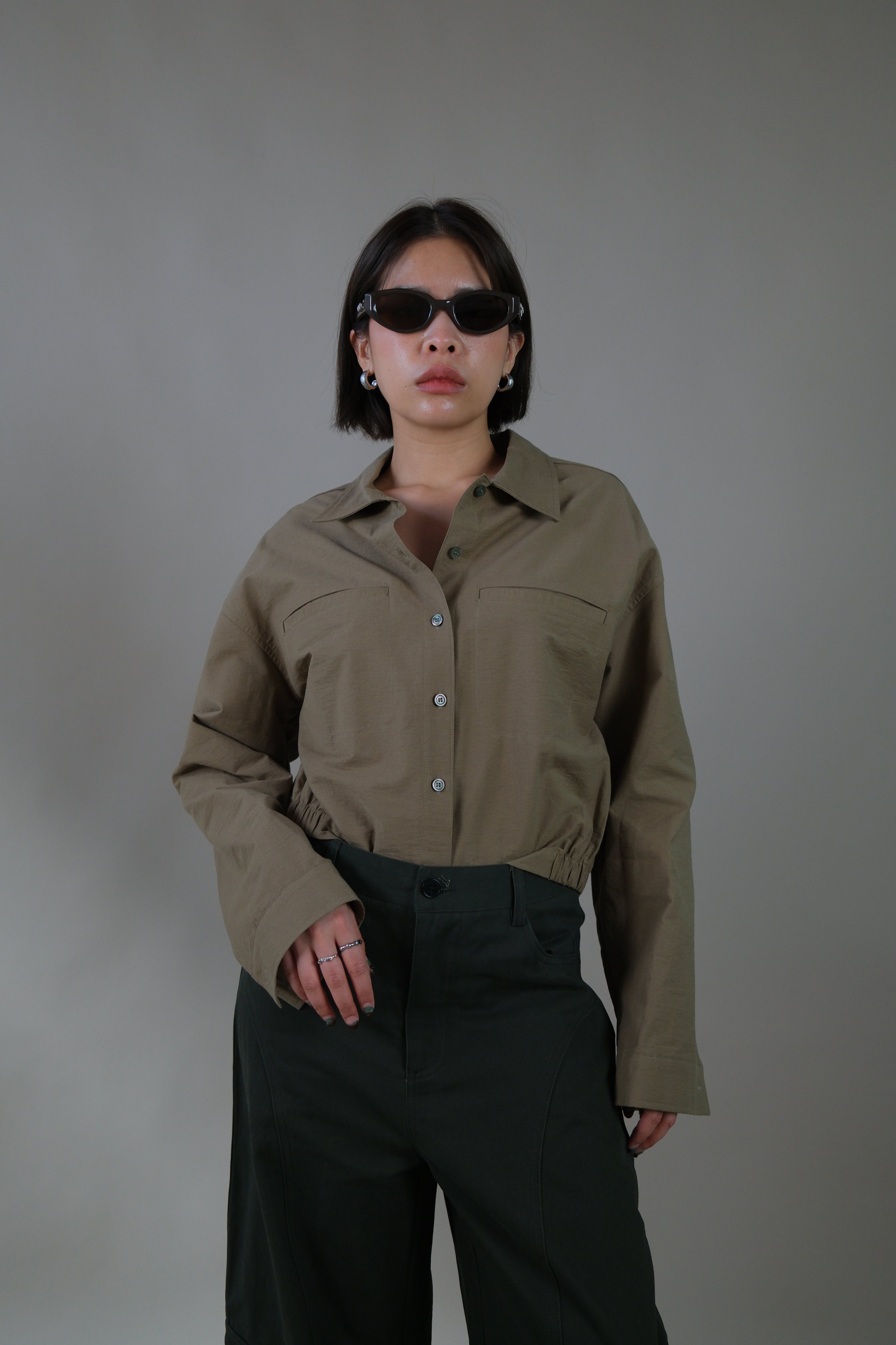 Bomber crop shirt
