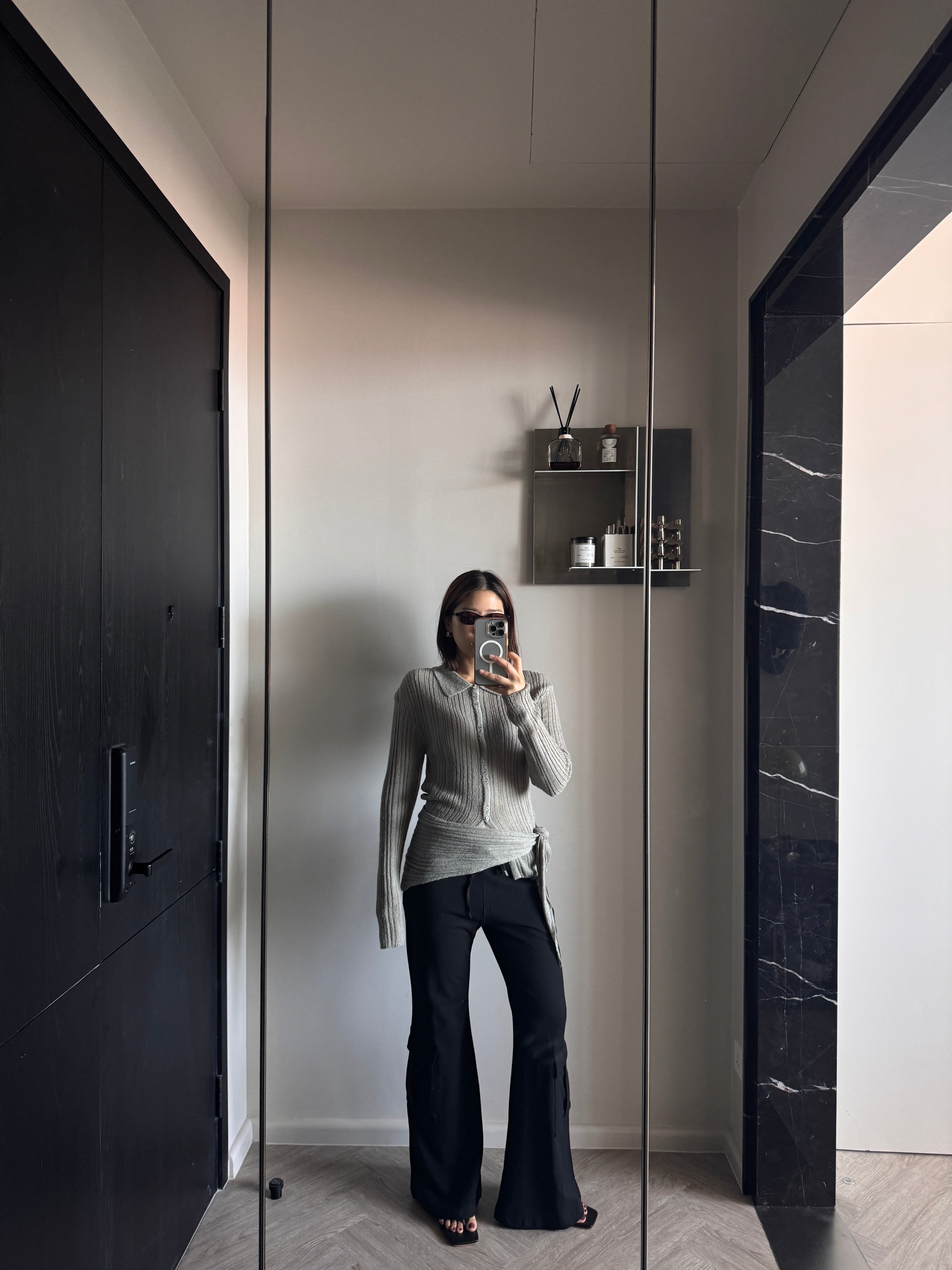 Vintage cargo flared pants