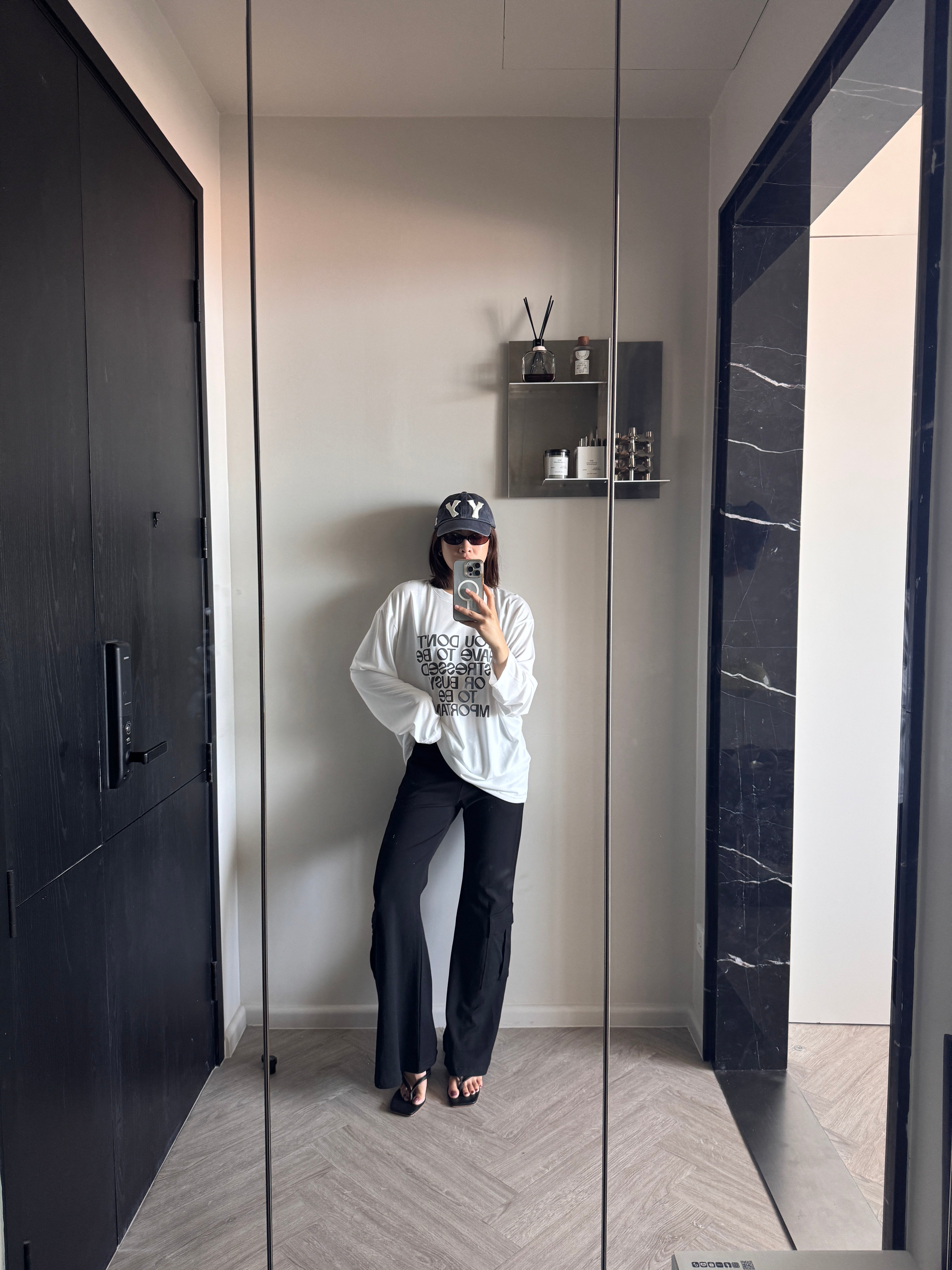 Vintage cargo flared pants